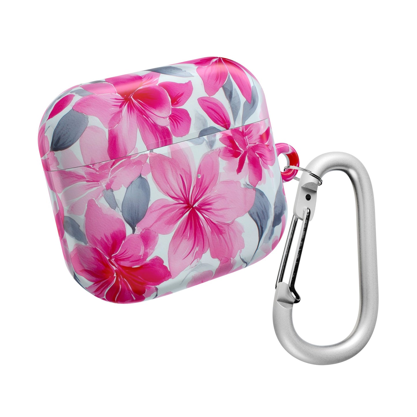 Floral AirPod Cases, Pink Flower Earbud Cover, Cute Tech Accessory, Gift for Her, Spring Vibes, Trendy Earphone Case