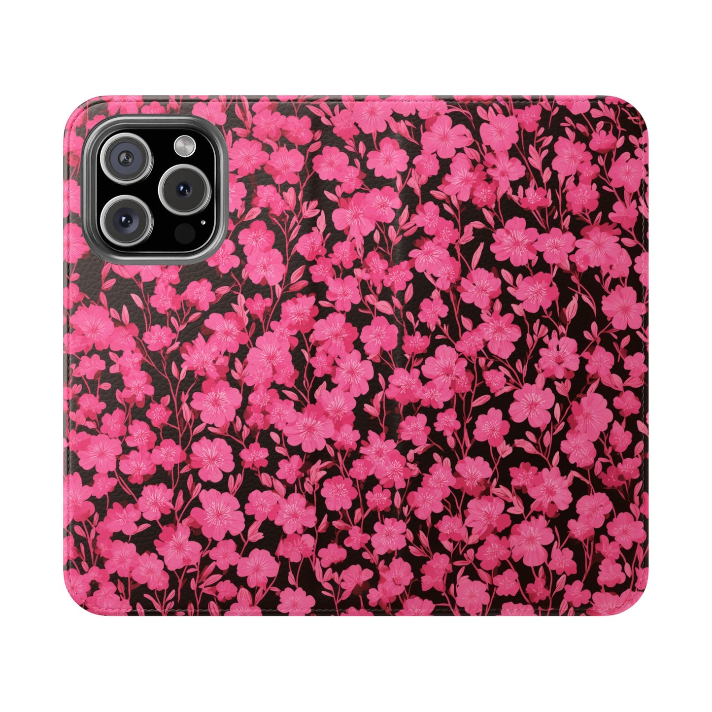 Floral Flip Cases for Phones, Cute Floral Phone Wallet, Gift for Her, Trendy Phone Accessories, Mother's Day Gift, Phone Protection