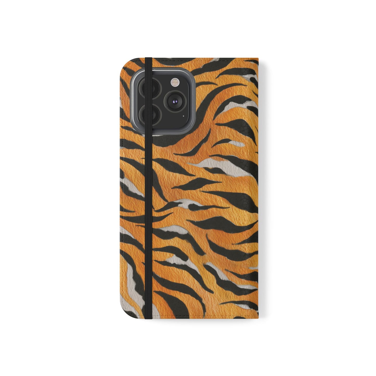Tiger Print Flip Case, Personalized Phone Case, Stylish Wallet Case, Animal Print Cover, Gift for Wildlife Lovers