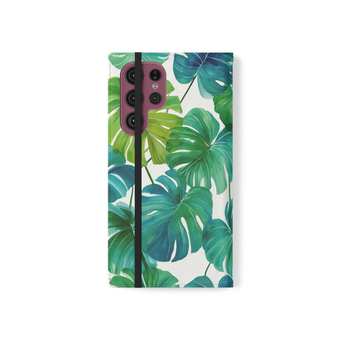 Tropical Leaf Phone Case, Flip Case for Smartphones, Modern Phone Cover, Gift for Nature Lovers, Travel Accessory, Tropical Vibes
