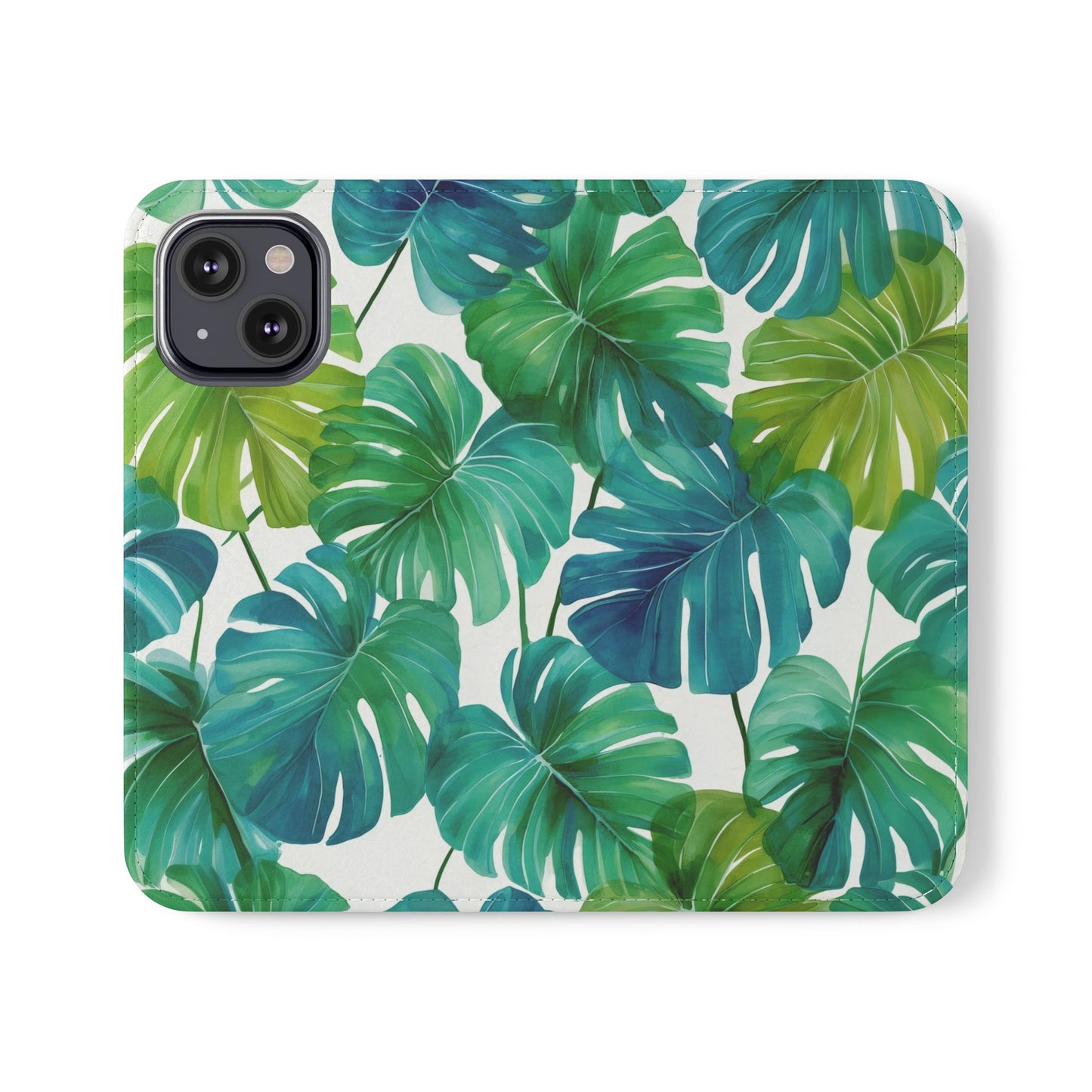 Tropical Leaf Phone Case, Flip Case for Smartphones, Modern Phone Cover, Gift for Nature Lovers, Travel Accessory, Tropical Vibes