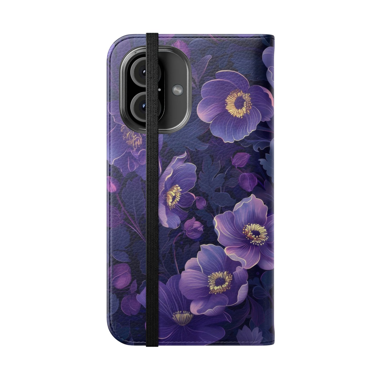 Floral Print Flip Case for Phone, Elegant Protective Cover, Stylish Wallet Case, Ideal Gift for Her, Trendy Cell Phone Accessory