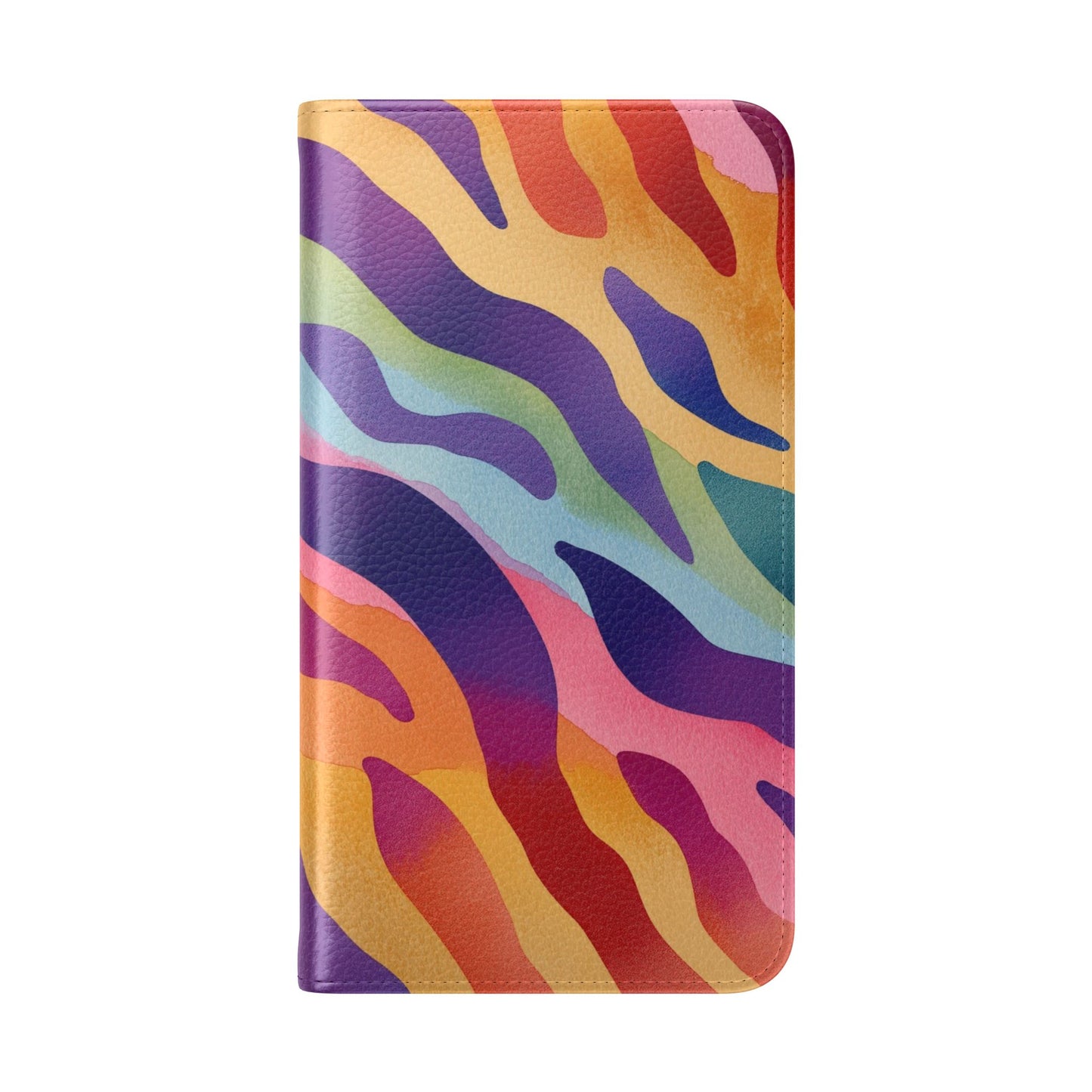 Colorful Zebra Print Phone Flip Case, Stylish Wallet Cover, Unique Mobile Accessory, Ideal Gift for Him/Her, Birthday/Anniversary Present
