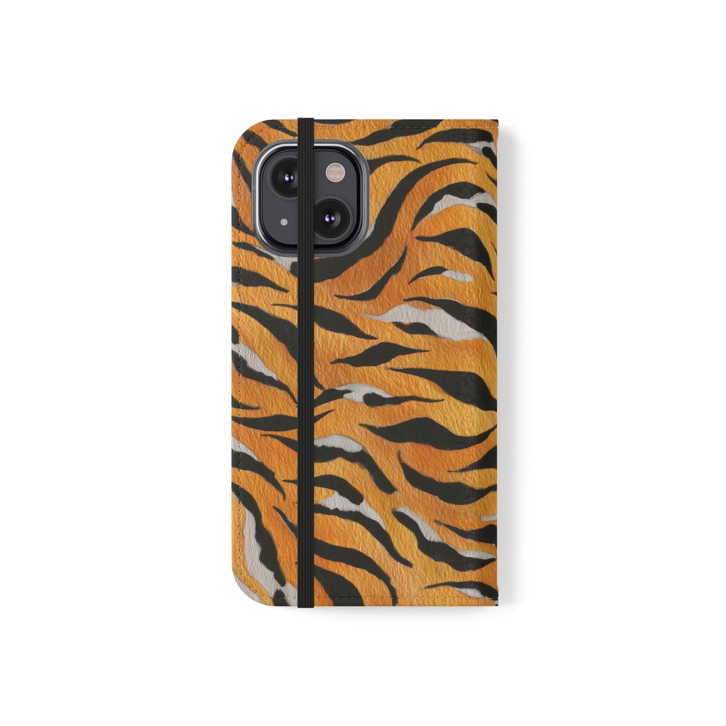Tiger Print Flip Case, Personalized Phone Case, Stylish Wallet Case, Animal Print Cover, Gift for Wildlife Lovers
