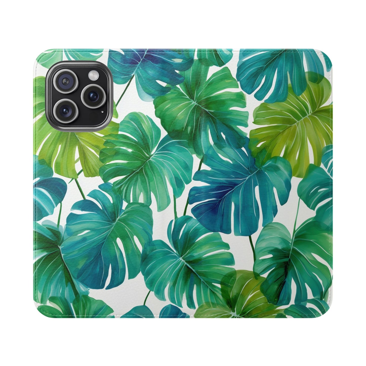 Tropical Leaf Phone Case, Flip Case for Smartphones, Modern Phone Cover, Gift for Nature Lovers, Travel Accessory, Tropical Vibes