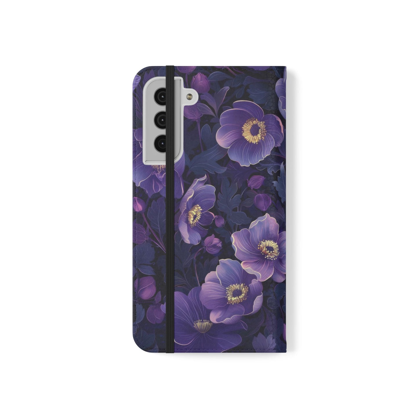 Floral Print Flip Case for Phone, Elegant Protective Cover, Stylish Wallet Case, Ideal Gift for Her, Trendy Cell Phone Accessory