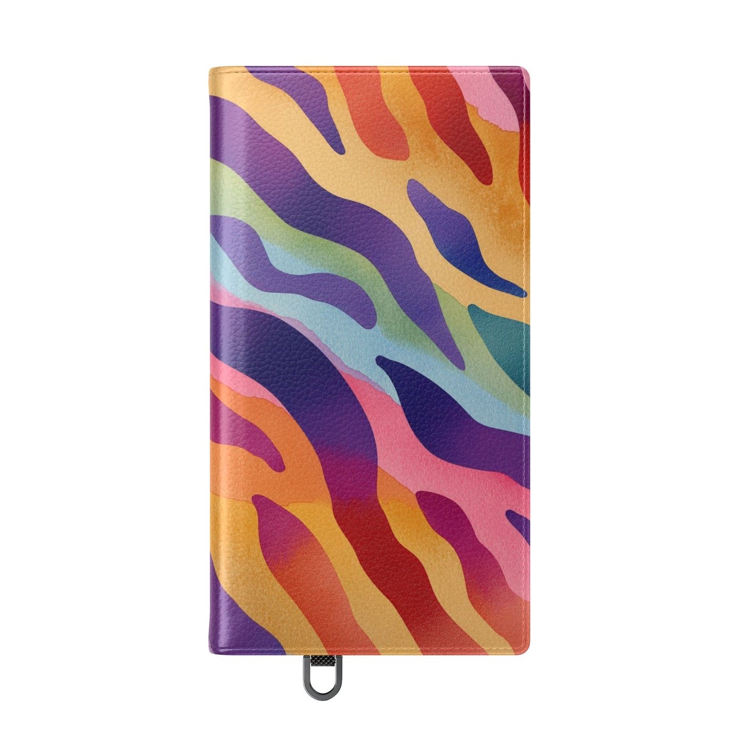 Colorful Zebra Print Phone Flip Case, Stylish Wallet Cover, Unique Mobile Accessory, Ideal Gift for Him/Her, Birthday/Anniversary Present