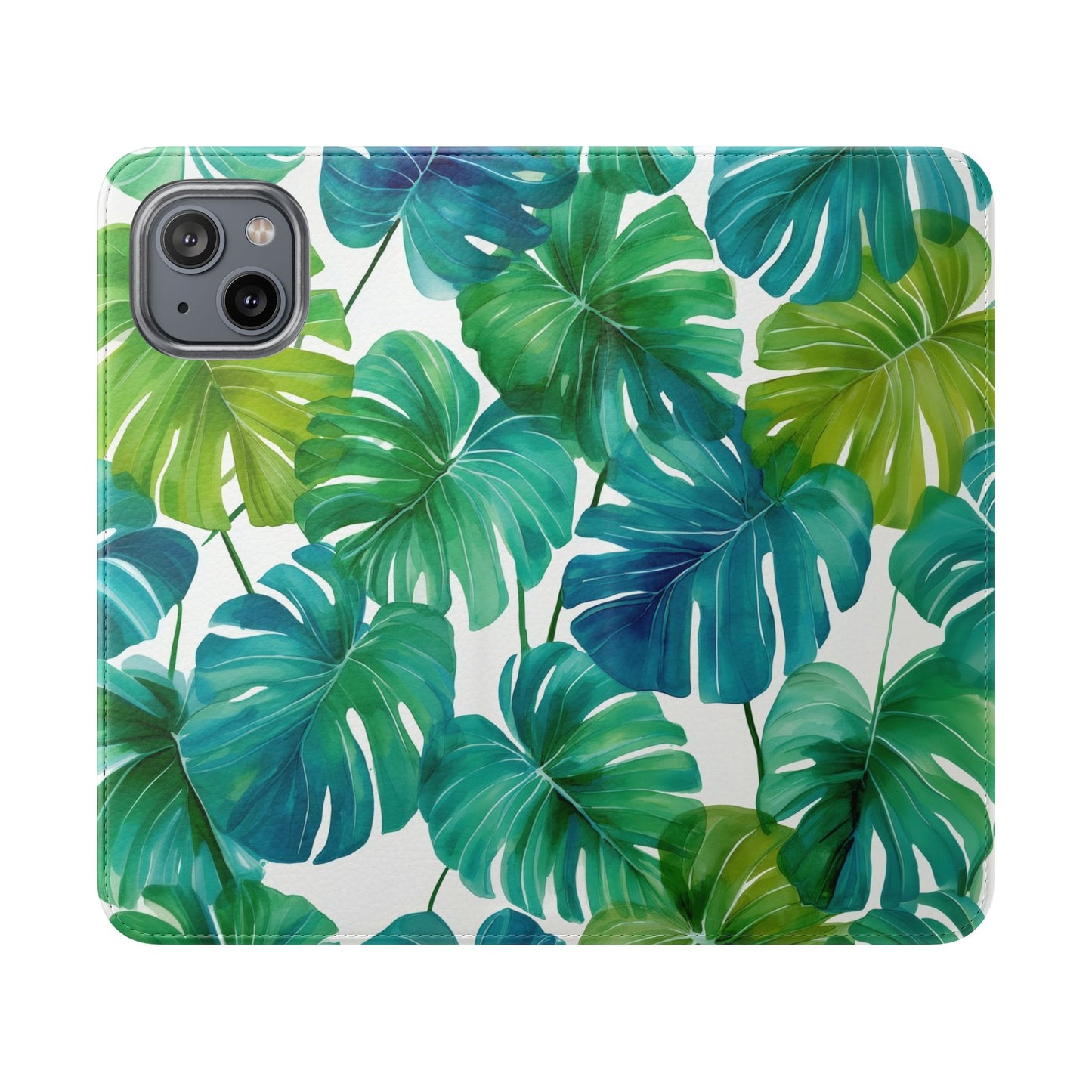 Tropical Leaf Phone Case, Flip Case for Smartphones, Modern Phone Cover, Gift for Nature Lovers, Travel Accessory, Tropical Vibes