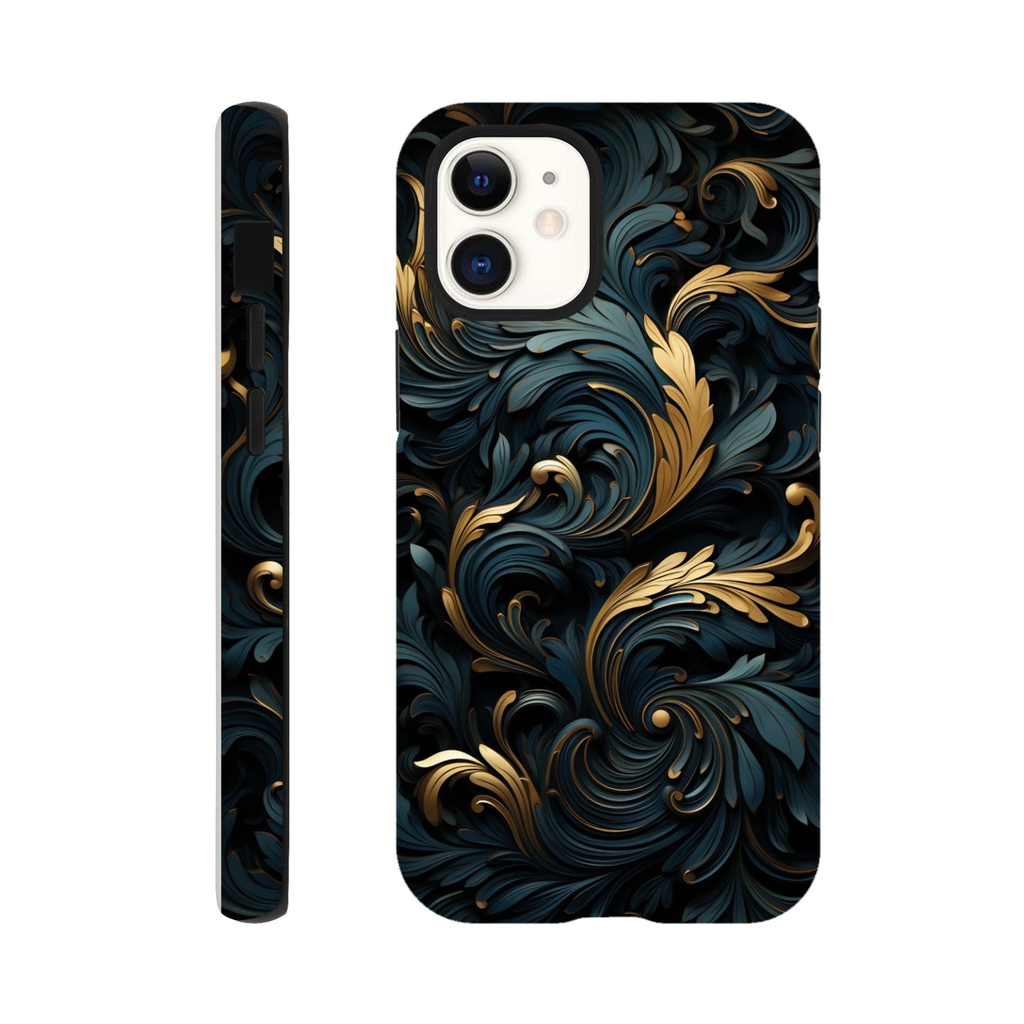 Black and gold art deco pattern- Phone Case sturdy