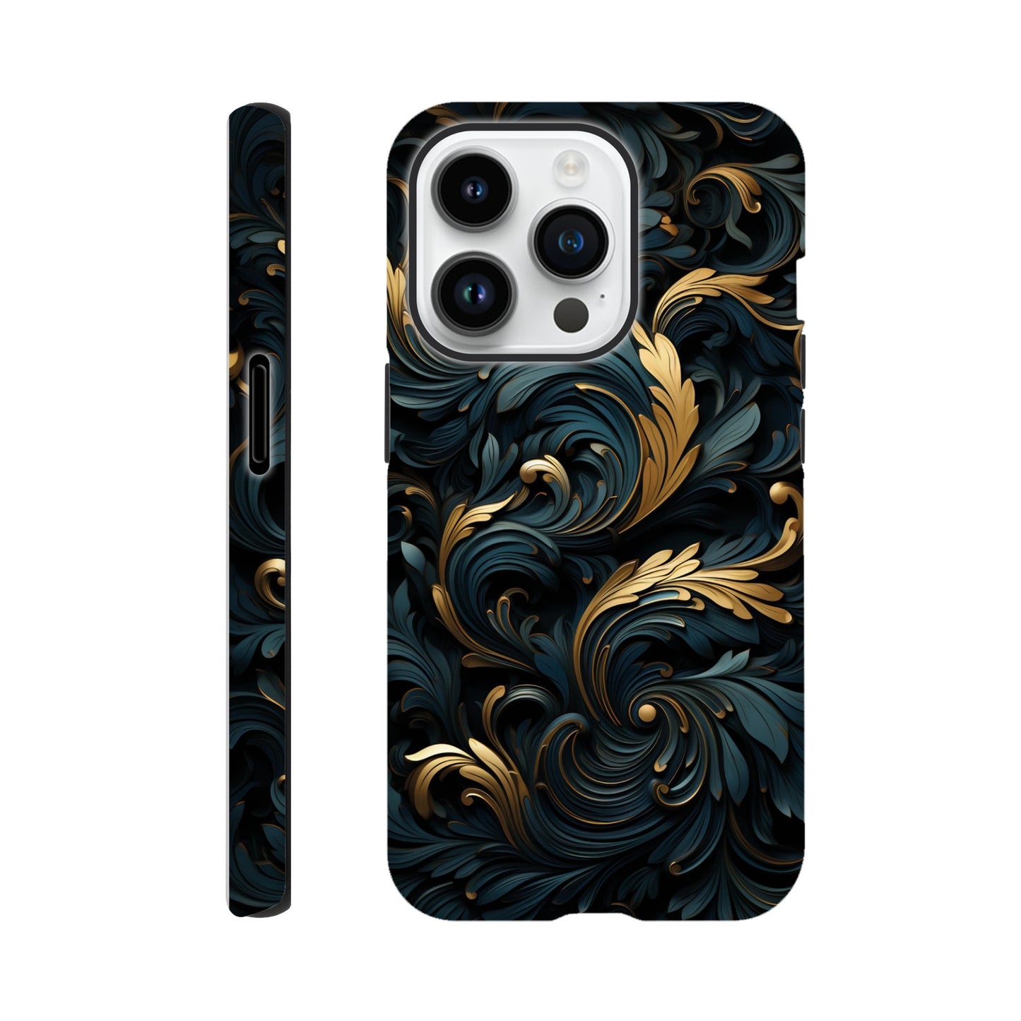 Black and gold art deco pattern- Phone Case sturdy