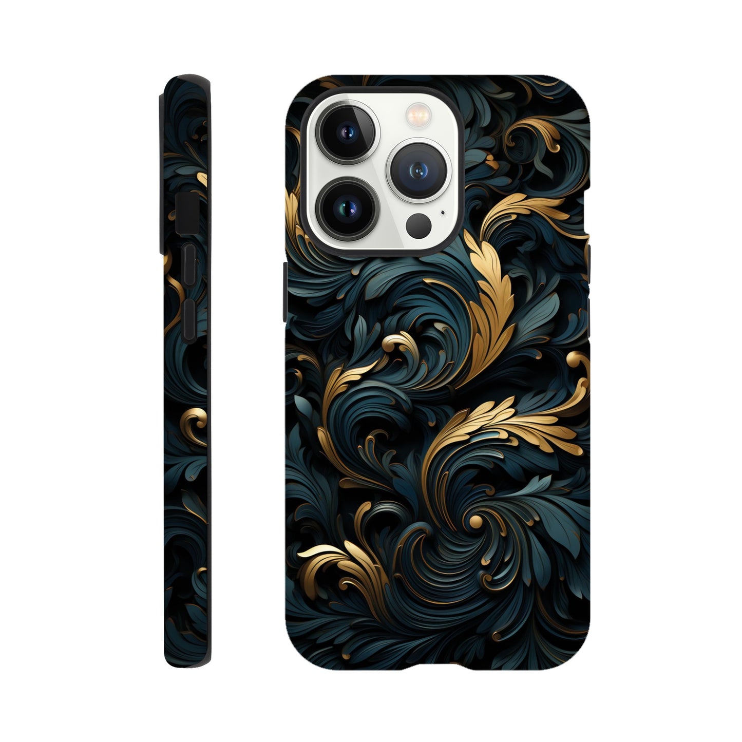 Black and gold art deco pattern- Phone Case sturdy