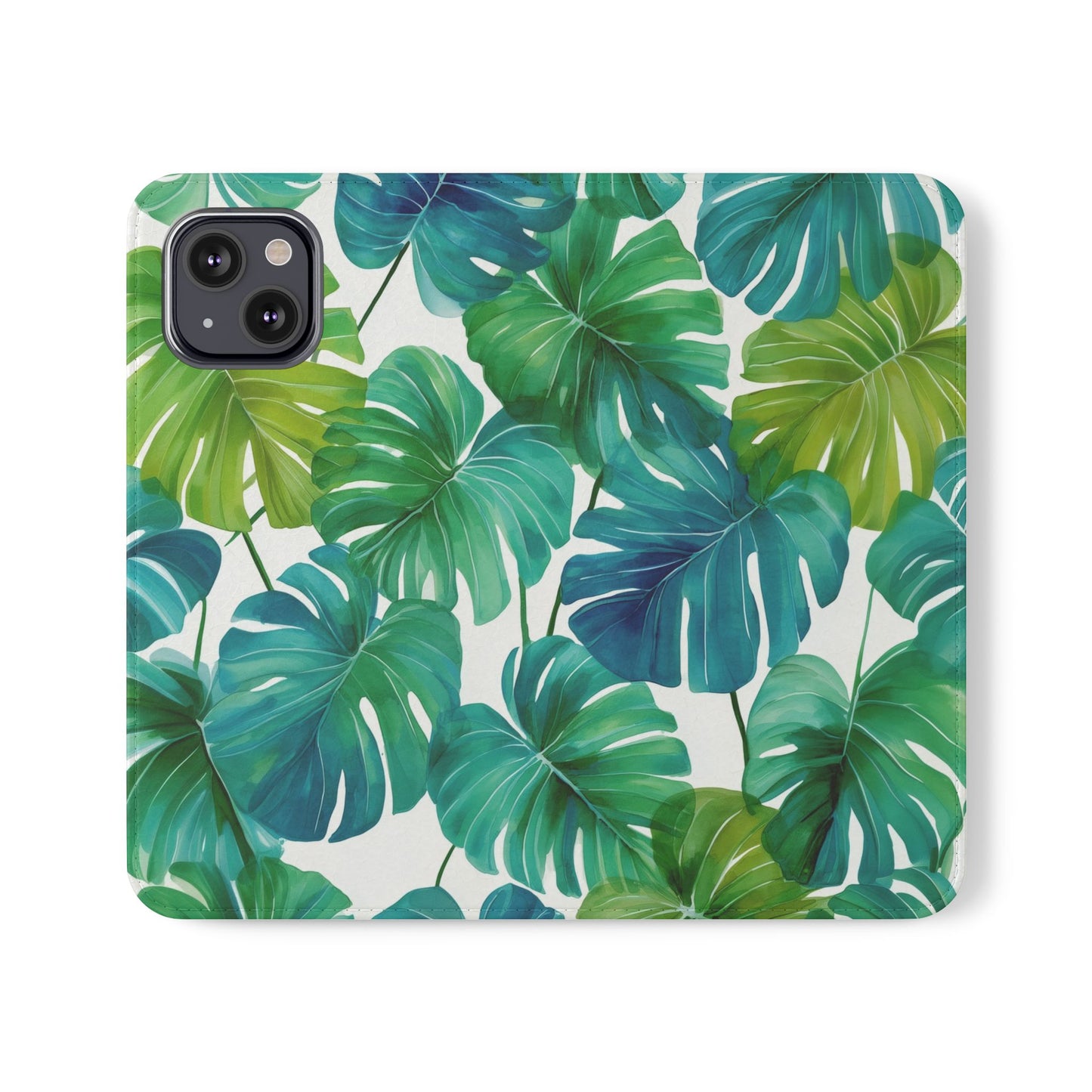 Tropical Leaf Phone Case, Flip Case for Smartphones, Modern Phone Cover, Gift for Nature Lovers, Travel Accessory, Tropical Vibes