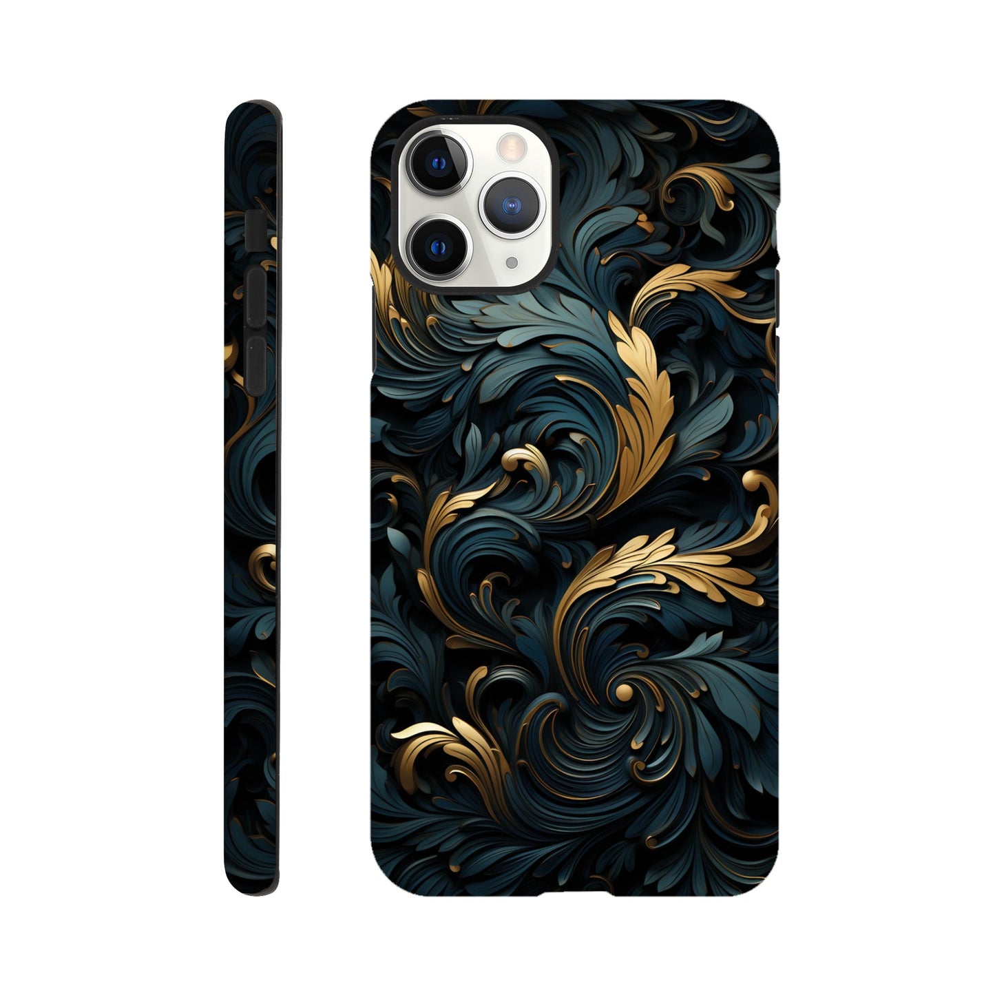 Black and gold art deco pattern- Phone Case sturdy