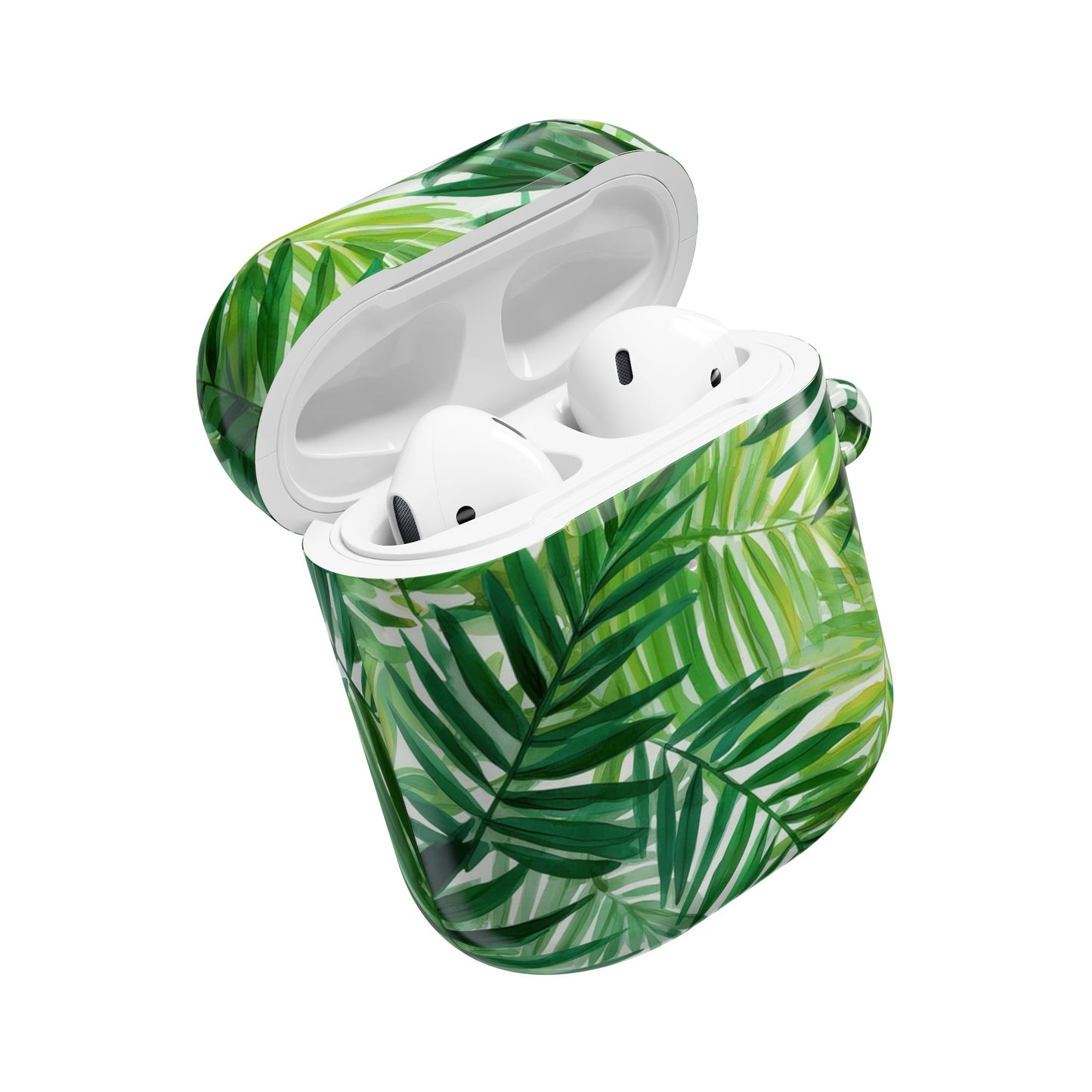 Tropical Leaf AirPod Case, Stylish AirPods Cover, Nature-Inspired Earbud Protector, Gift for Music Lovers, Greenery AirPod Accessories