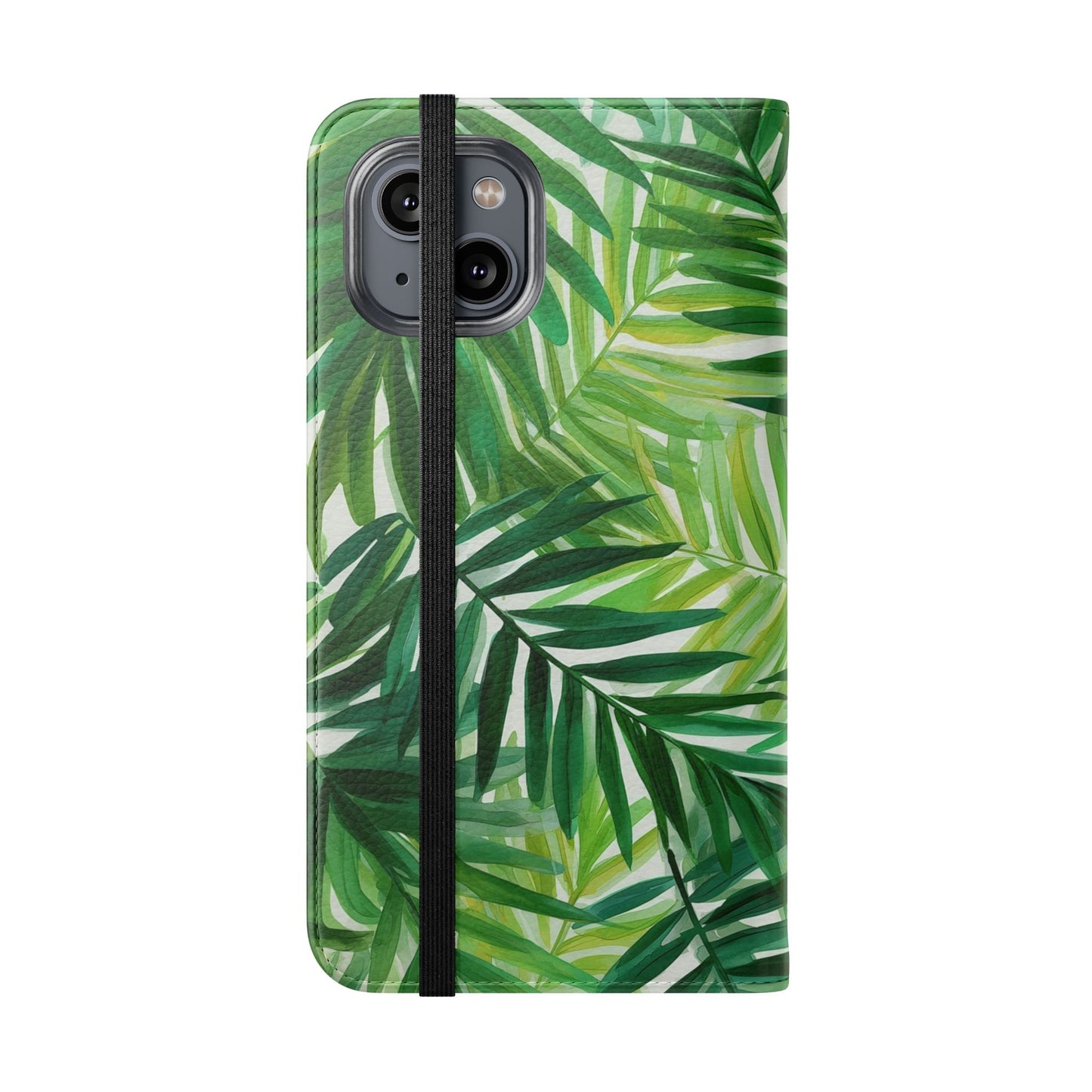 Tropical Leaf Flip Case for Phones, Eco-Friendly Phone Cover, Stylish Wallet Case, Perfect Gift for Nature Lovers, Spring/Summer Accessory