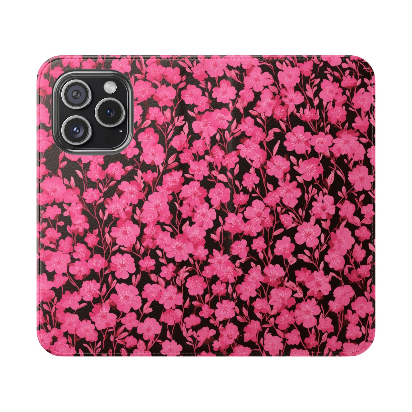 Floral Flip Cases for Phones, Cute Floral Phone Wallet, Gift for Her, Trendy Phone Accessories, Mother's Day Gift, Phone Protection