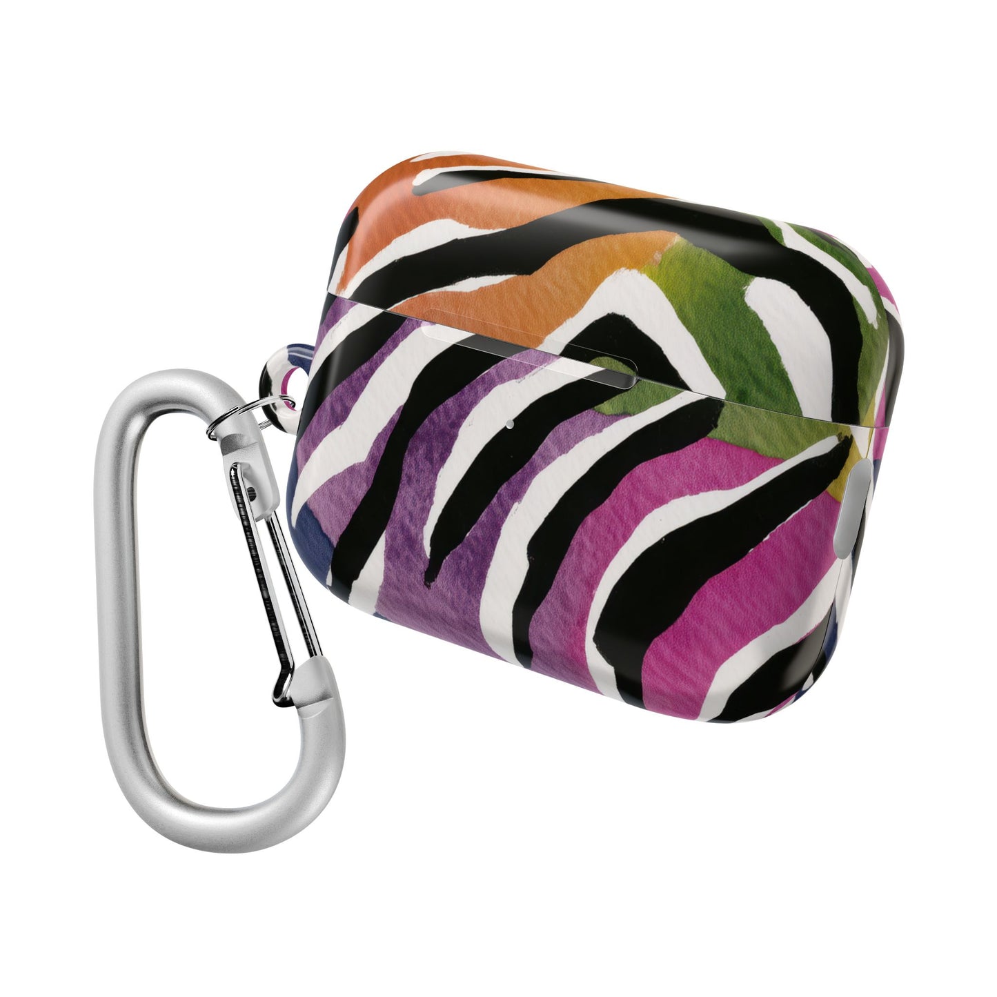 Vibrant Zebra Print AirPod Cases, Colorful Accessories, Unique Gifts, Tech Protection, Trendy Earbud Covers