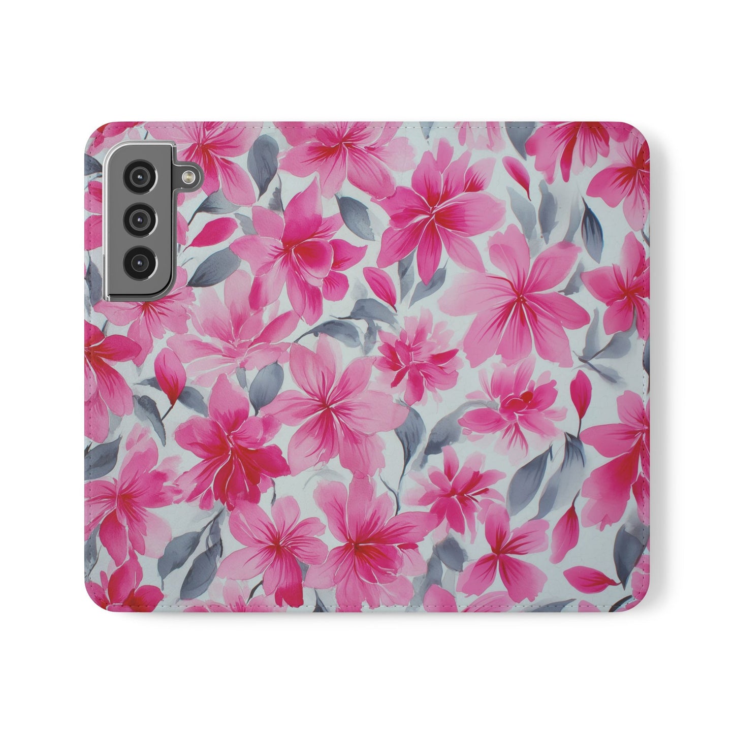 Floral Flip Phone Cases, Elegant Smartphone Covers, Spring Decor, Stylish Gift for Her, Patterned Wallet Case, Trendy Phone Protectors