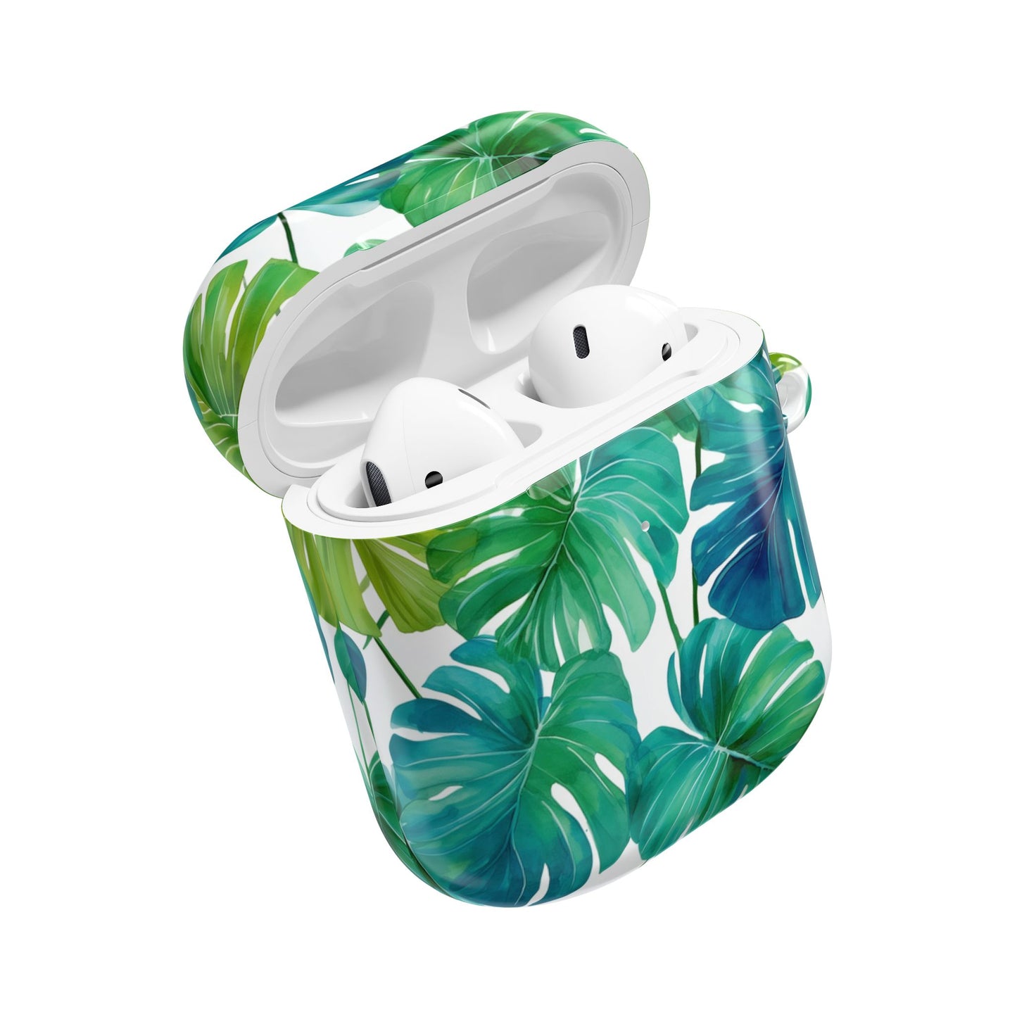 Tropical Leaf AirPod Case | Music Lover Gift, Wireless Earbud Holder, Jungle Vibe, Summer Accessory, Stylish Tech Cover