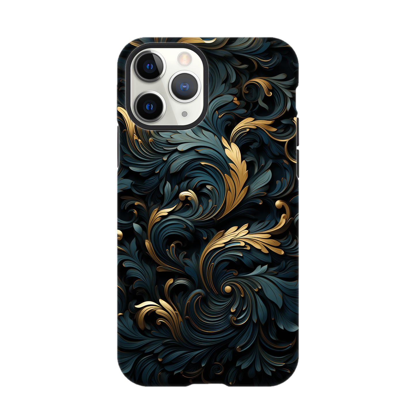 Black and gold art deco pattern- Phone Case sturdy