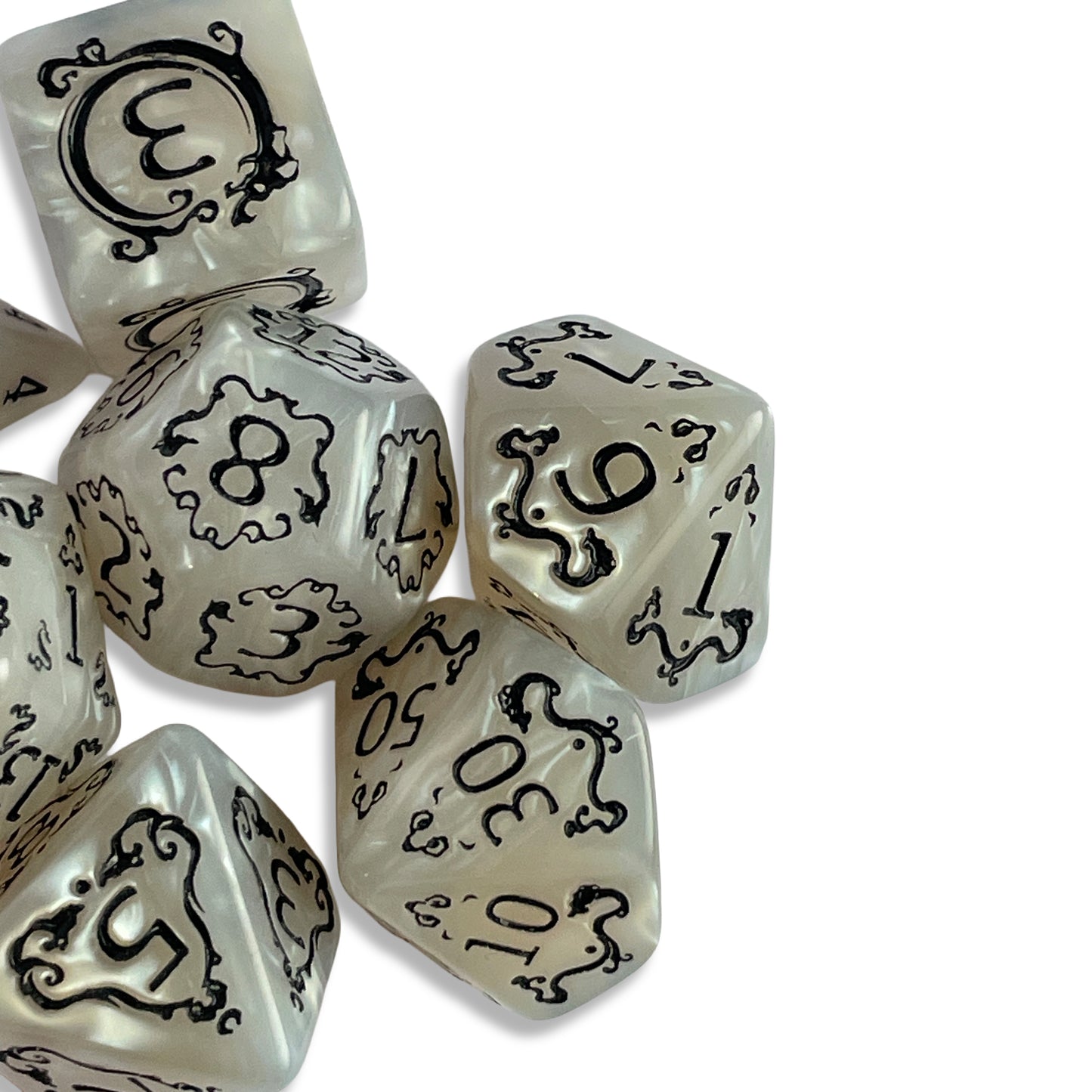 Pearlescent D&D Dice Set | Shimmer Polyhedral RPG Dice