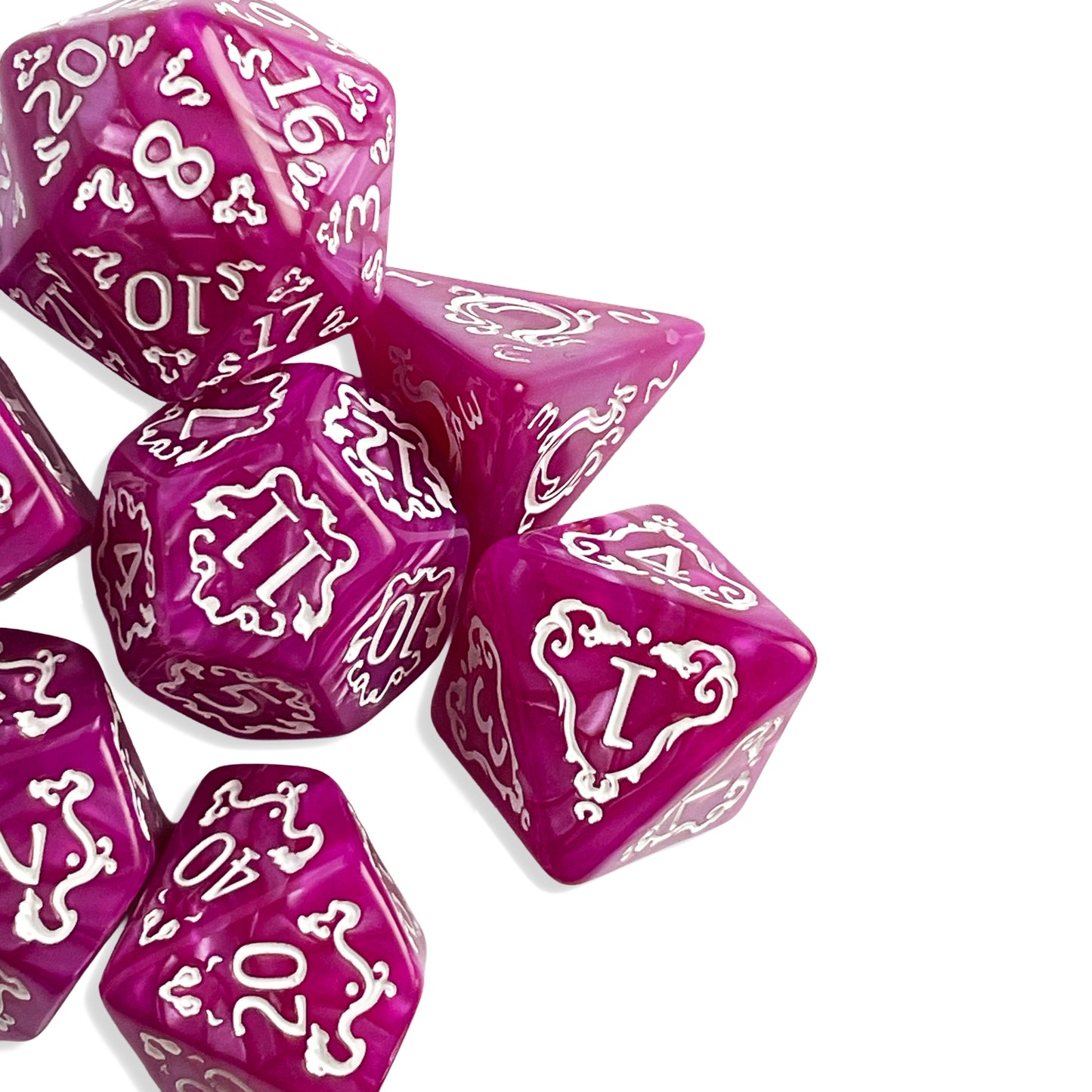 Lila D&D Dice Set | Soft Purple Polyhedral Dice