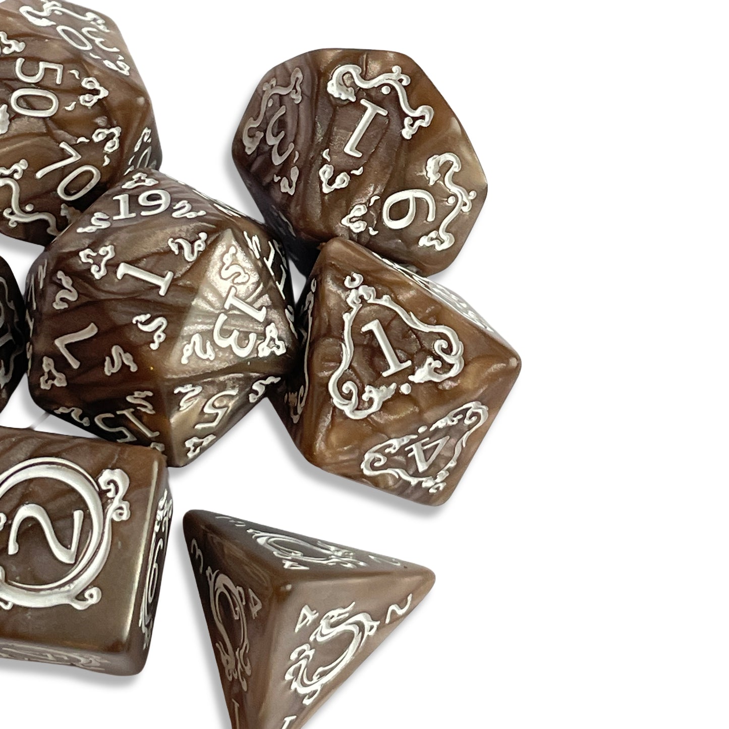Chocolate Brown D&D Dice | Earth-Tone RPG Dice Set