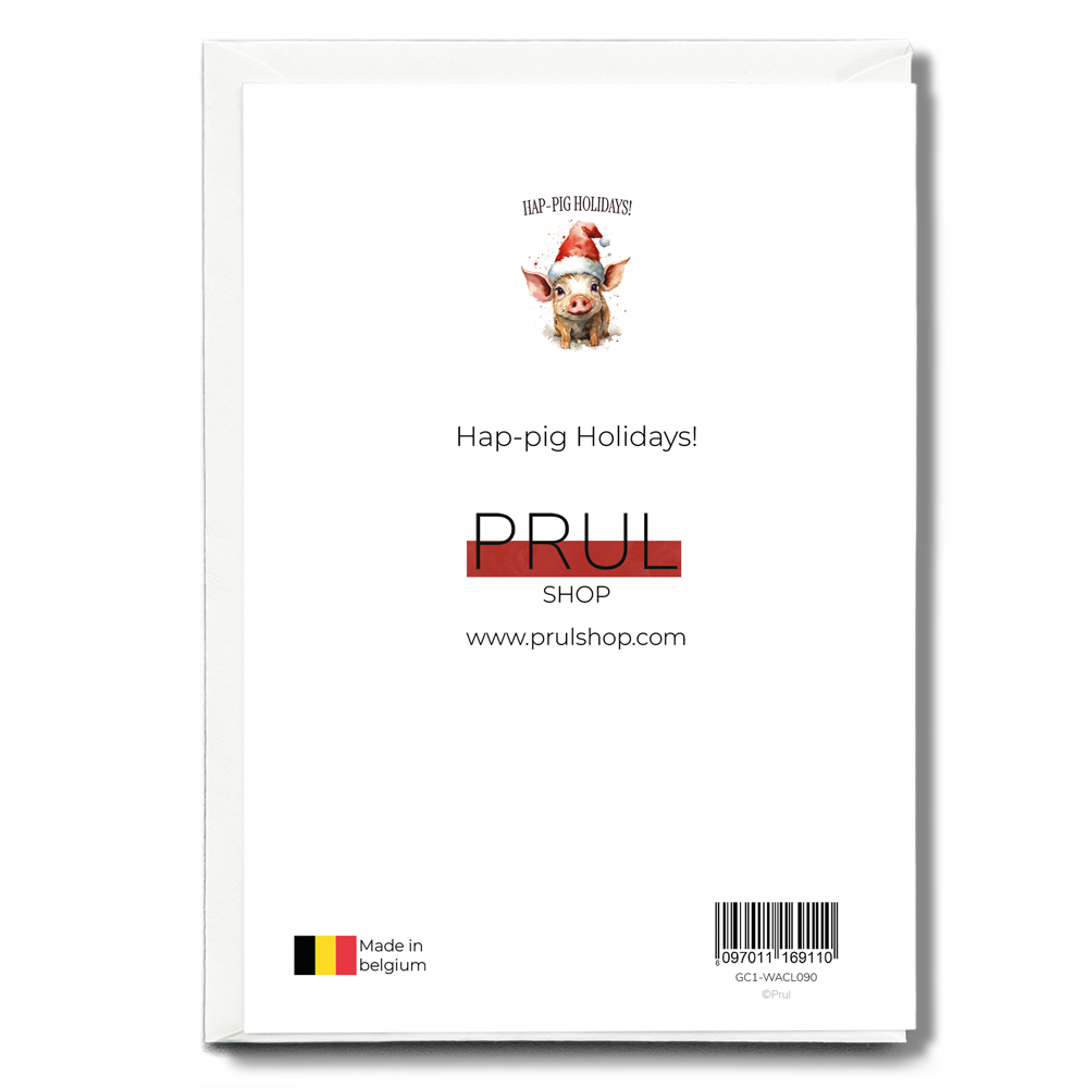 Hap-pig Holidays! - Greeting Card