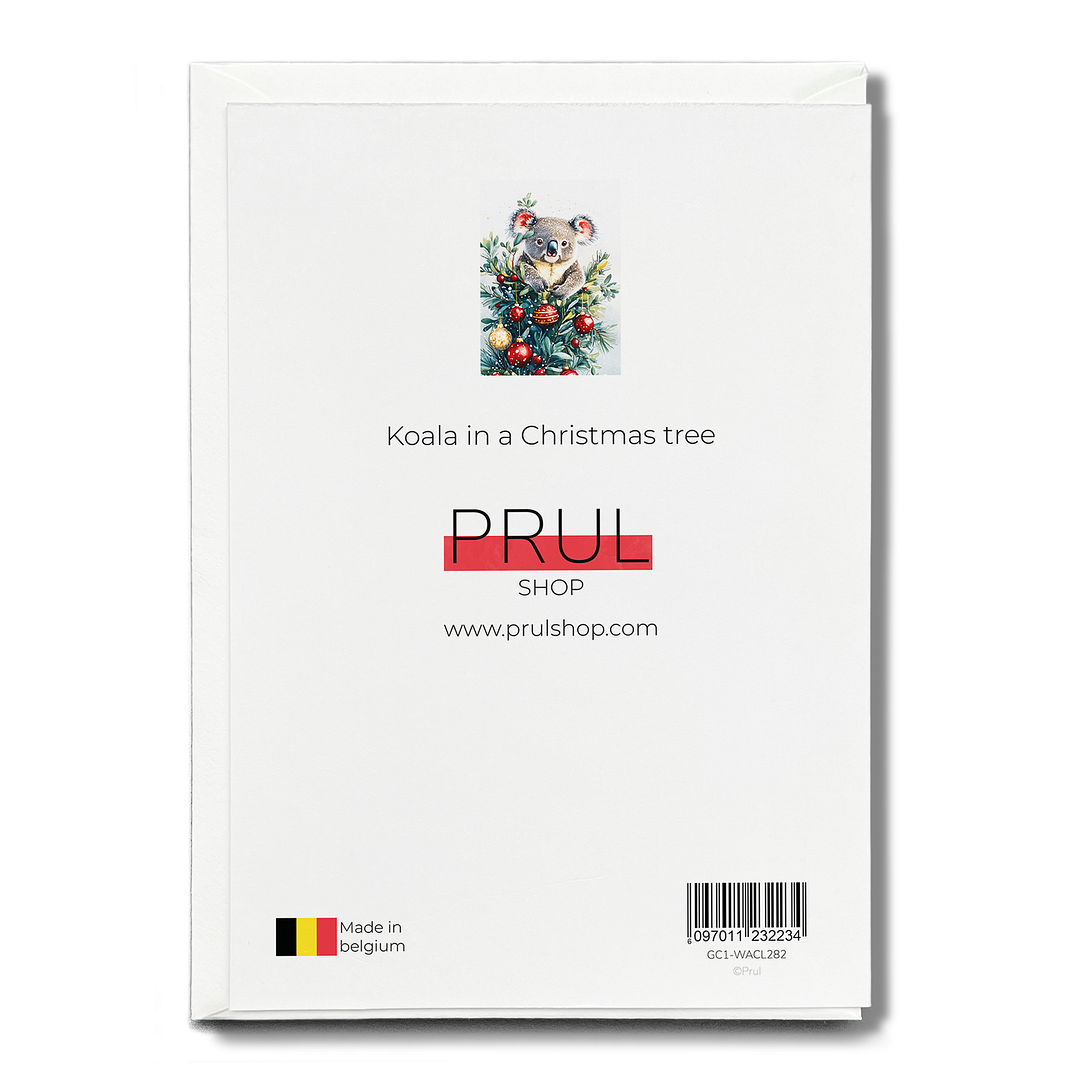 Koala in a Christmas tree - Greeting Card