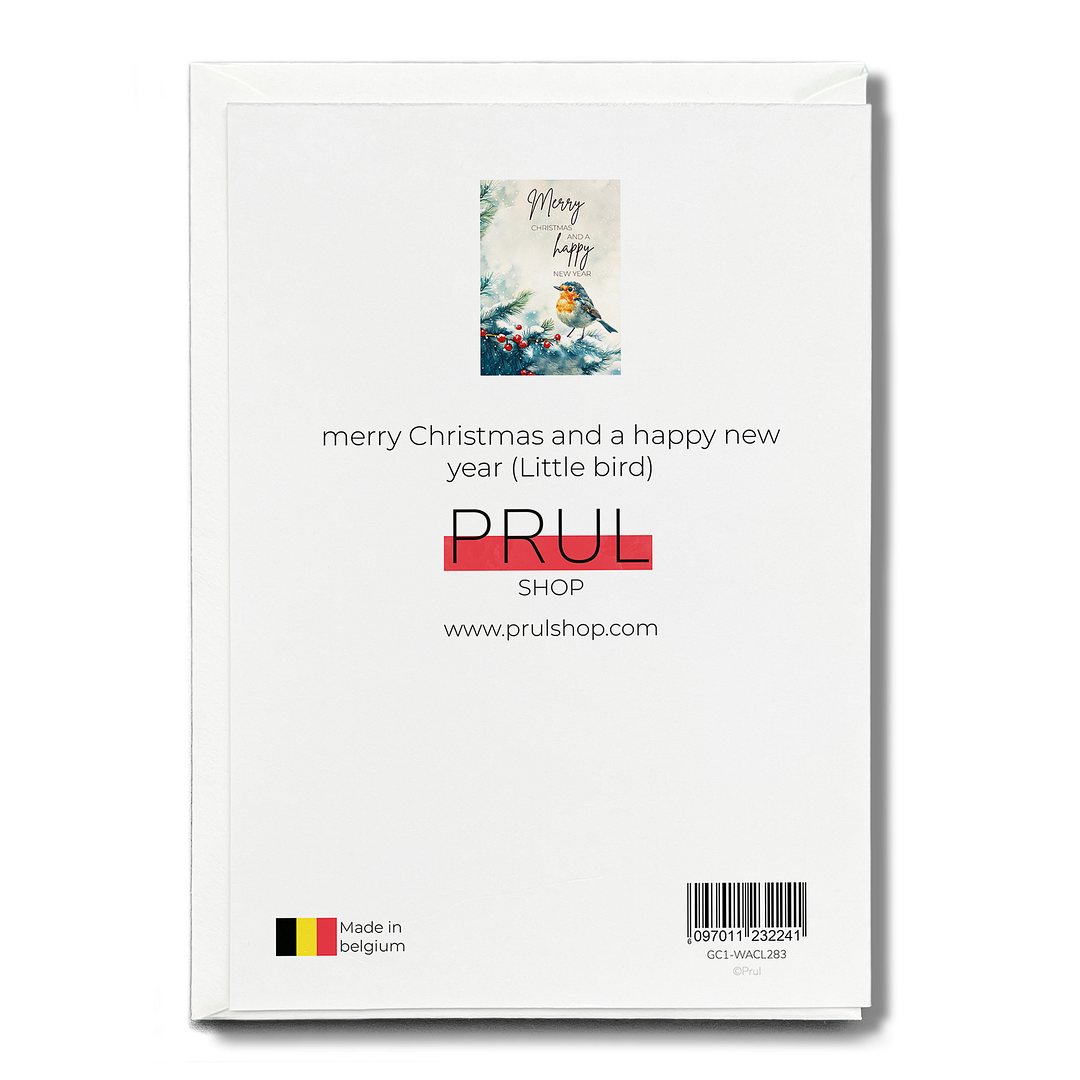 merry Christmas and a happy new year (Little bird) - Greeting Card