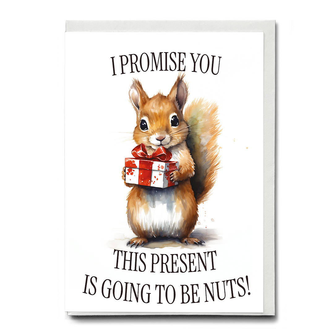 I promise you this present is going to be nuts! - Greeting Card