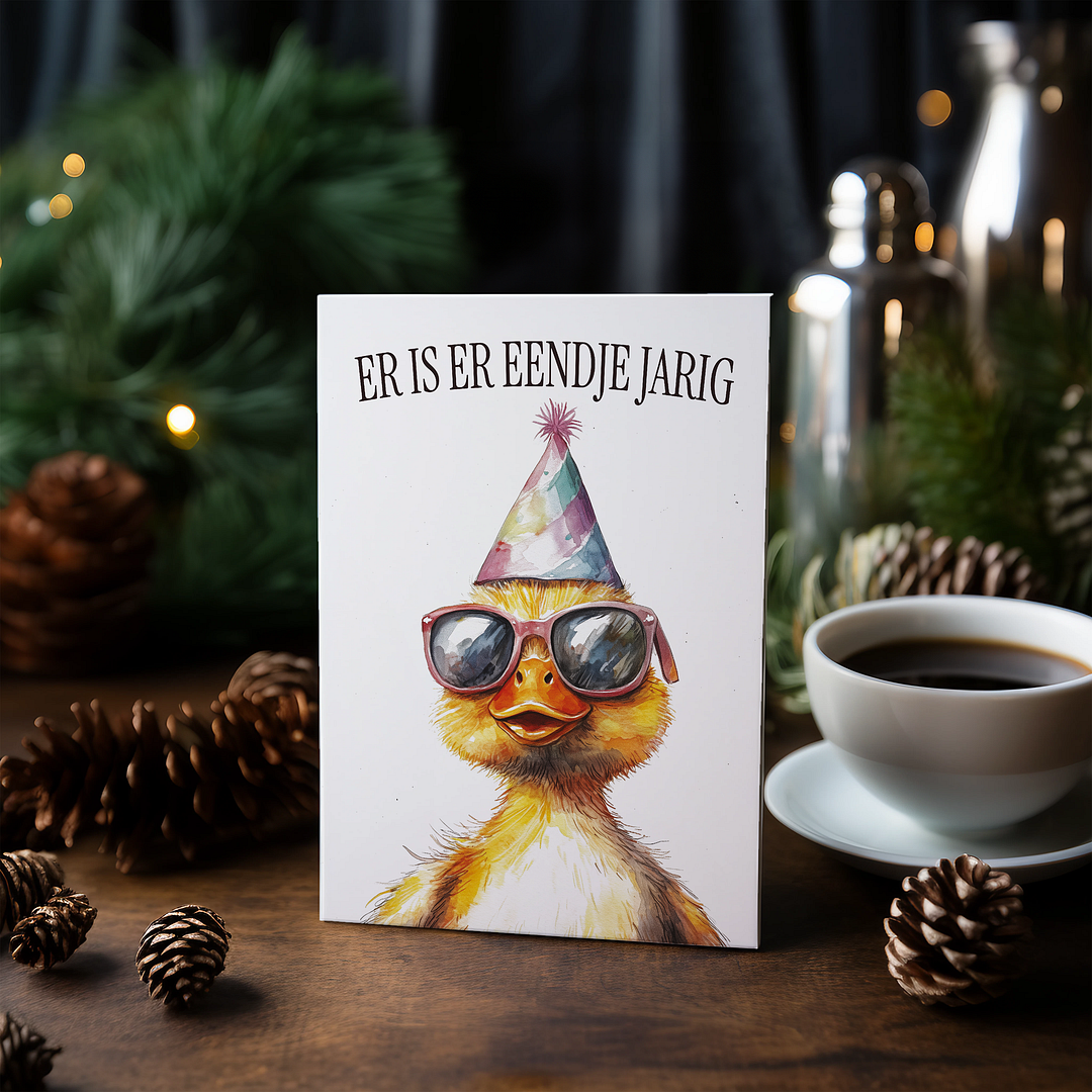 Er is er eendje jarig - Greeting Card