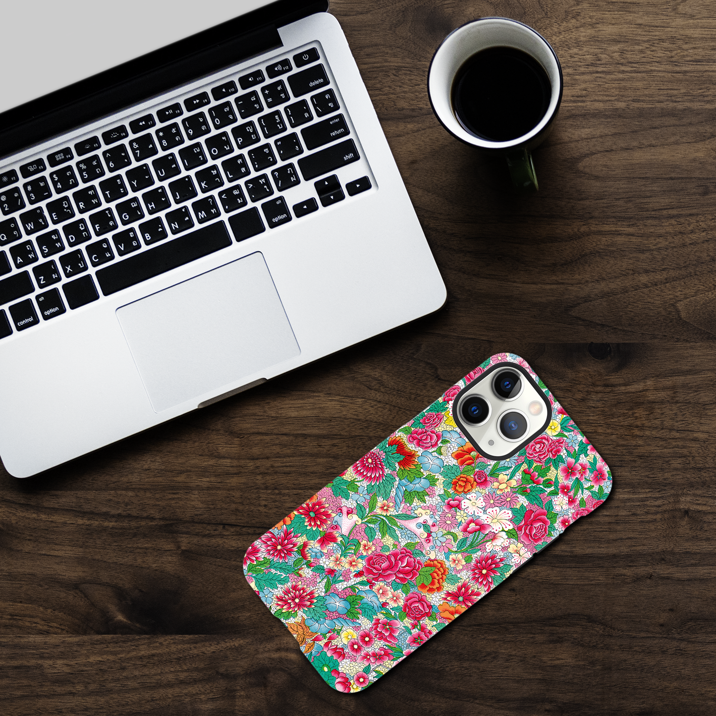 Colorful flower pattern - Phone case sturdy