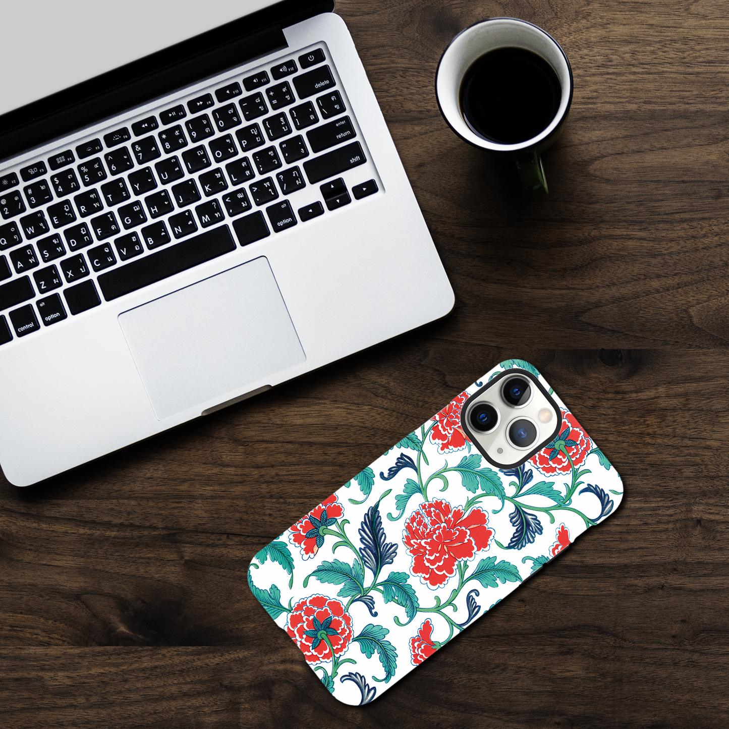 Red floral pattern II - Phone case sturdy