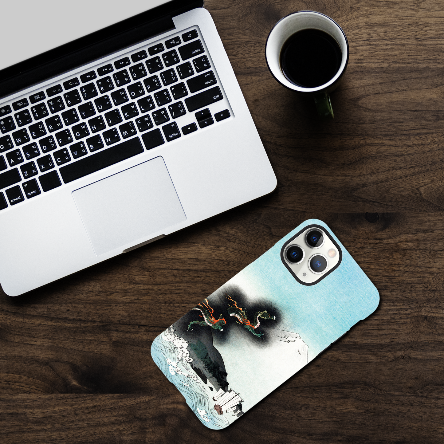Dragon Rising Over Mount Fuji - Phone Case Sturdy