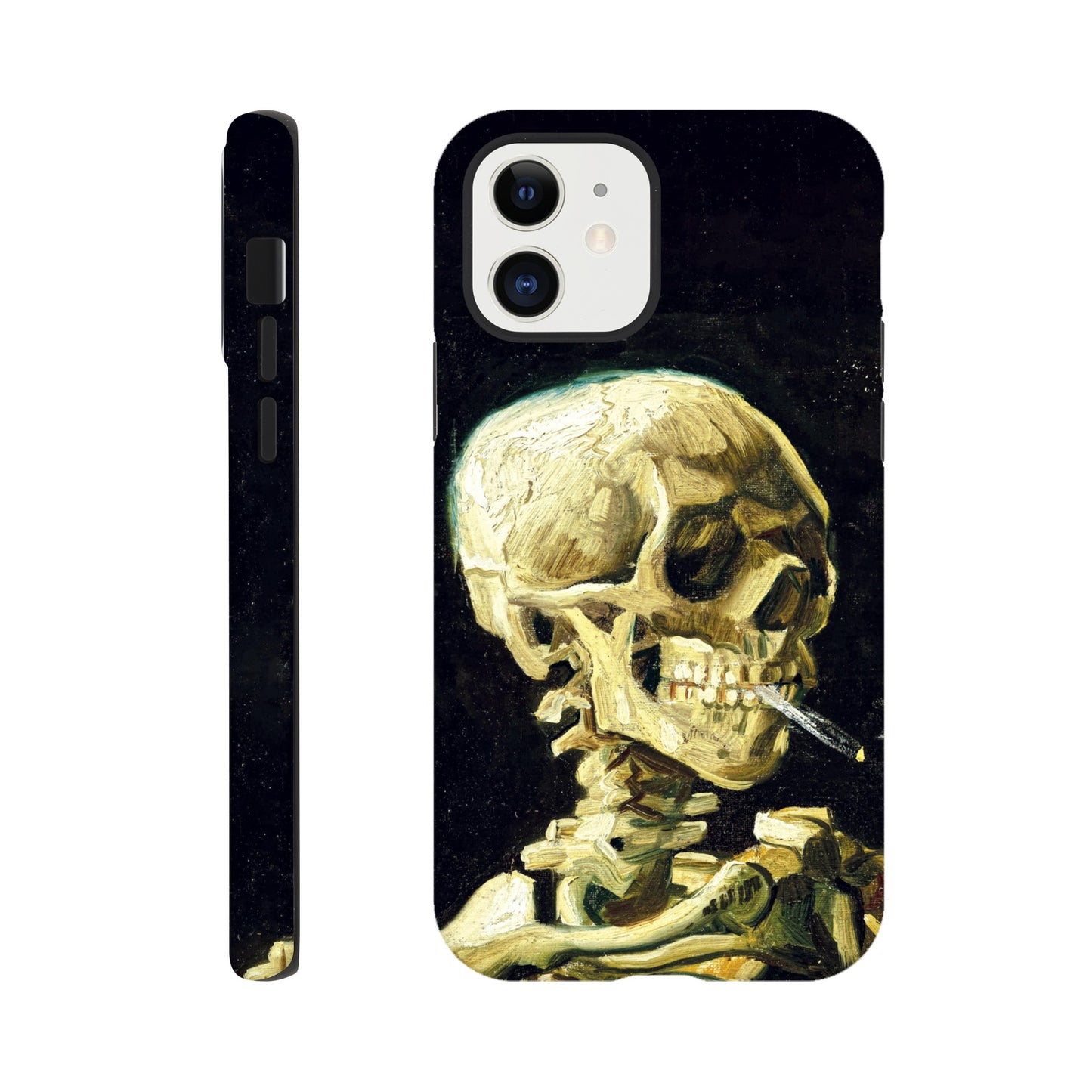 Head of a skeleton with a burning cigarette By Vincent Van Gogh - Phone case sturdy