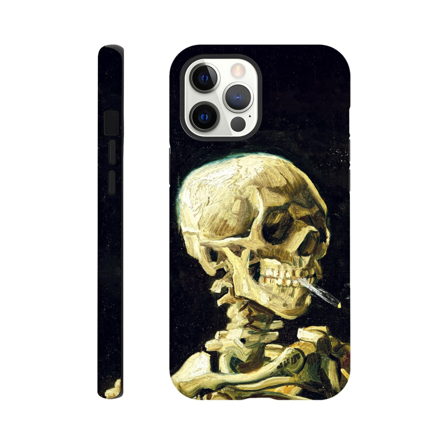 Head of a skeleton with a burning cigarette By Vincent Van Gogh - Phone case sturdy