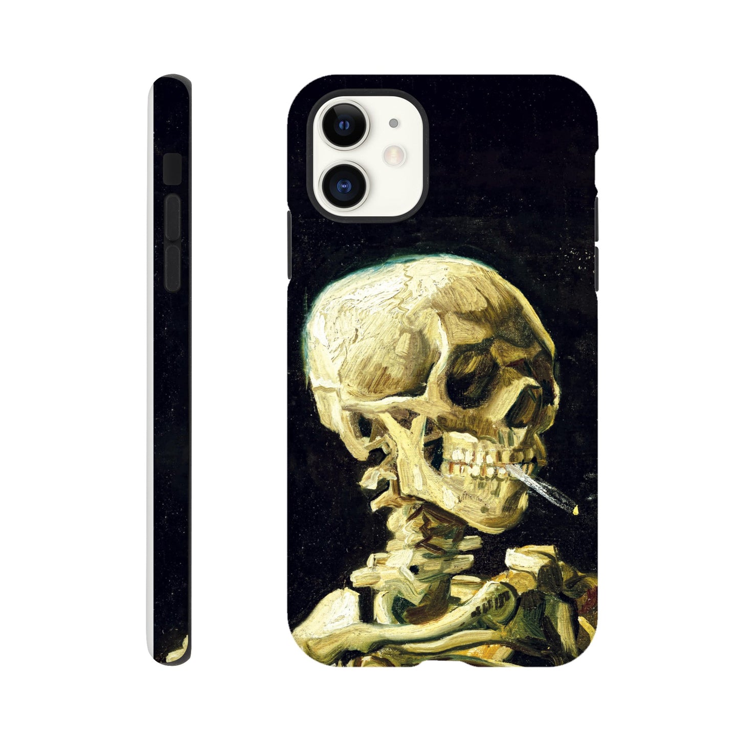 Head of a skeleton with a burning cigarette By Vincent Van Gogh - Phone case sturdy