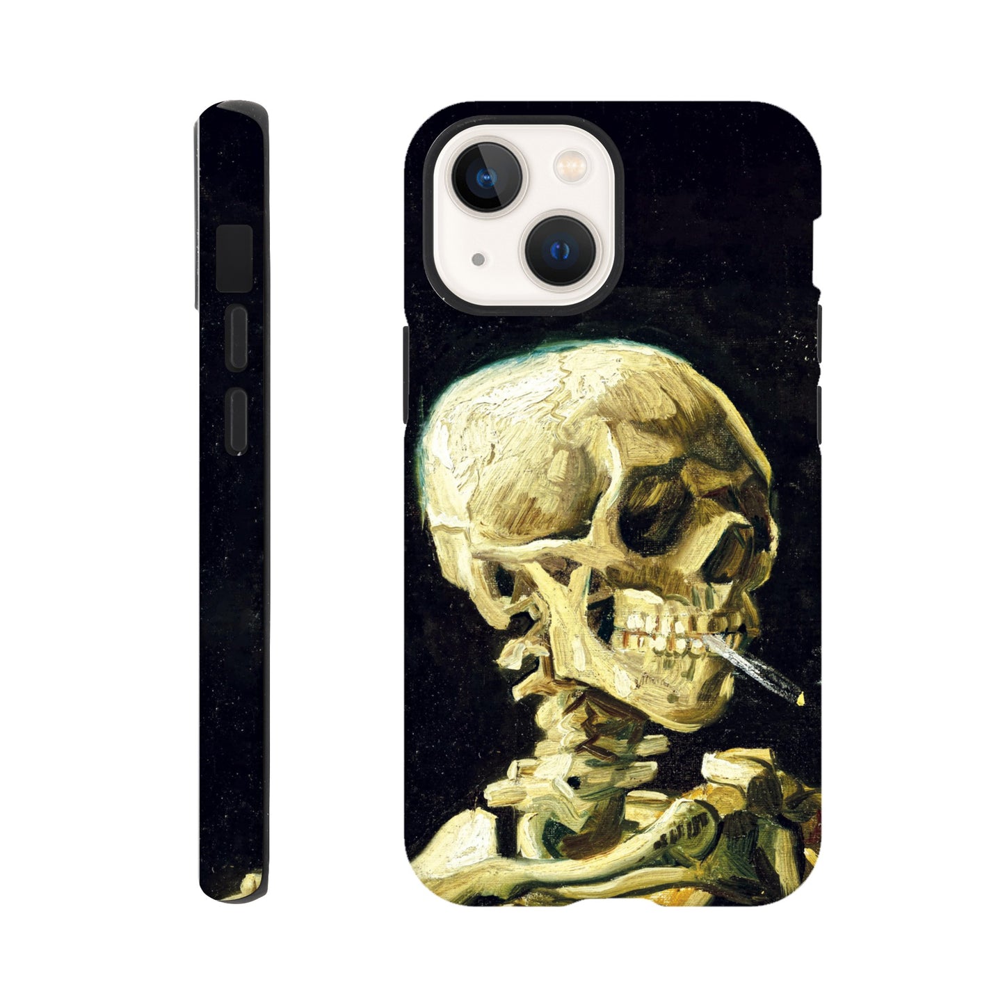 Head of a skeleton with a burning cigarette By Vincent Van Gogh - Phone case sturdy