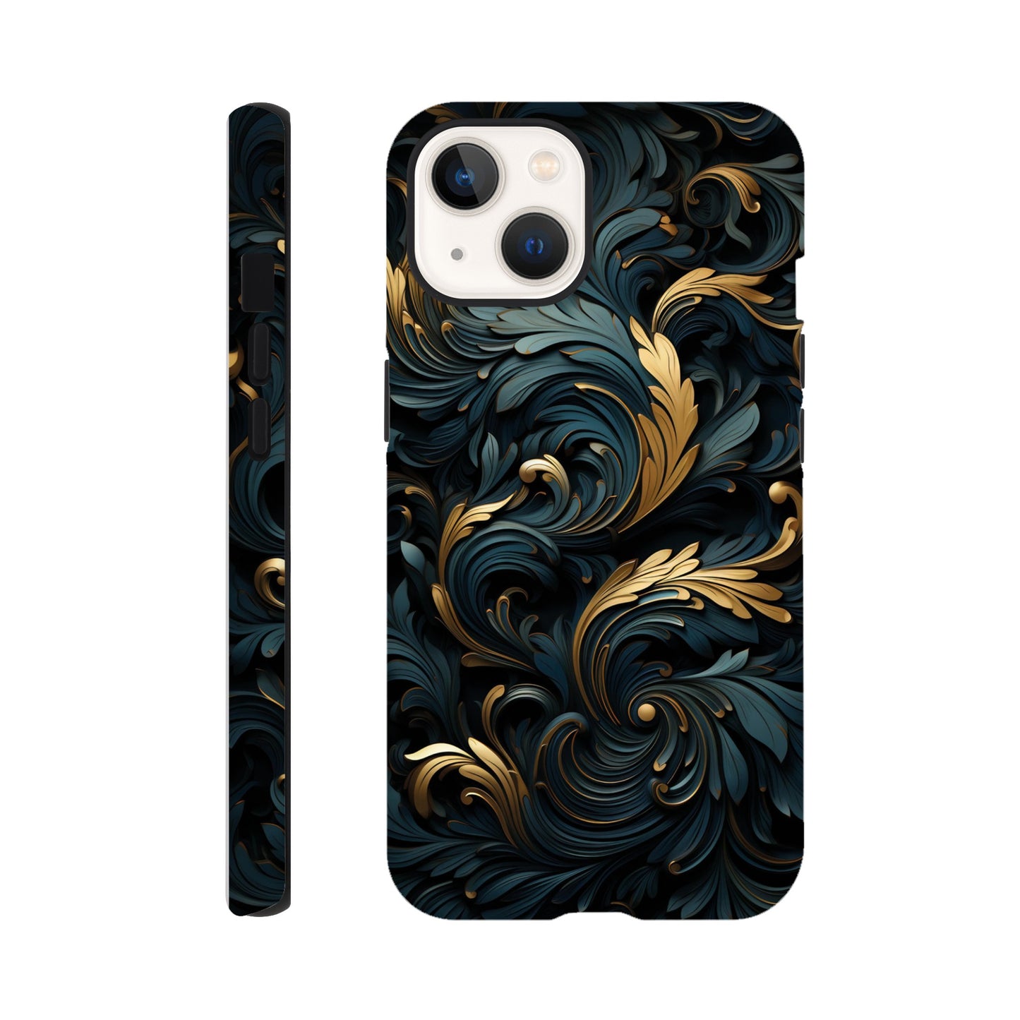 Black and gold art deco pattern- Phone Case sturdy