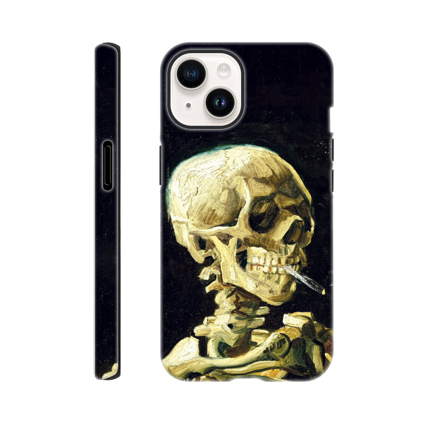 Head of a skeleton with a burning cigarette By Vincent Van Gogh - Phone case sturdy