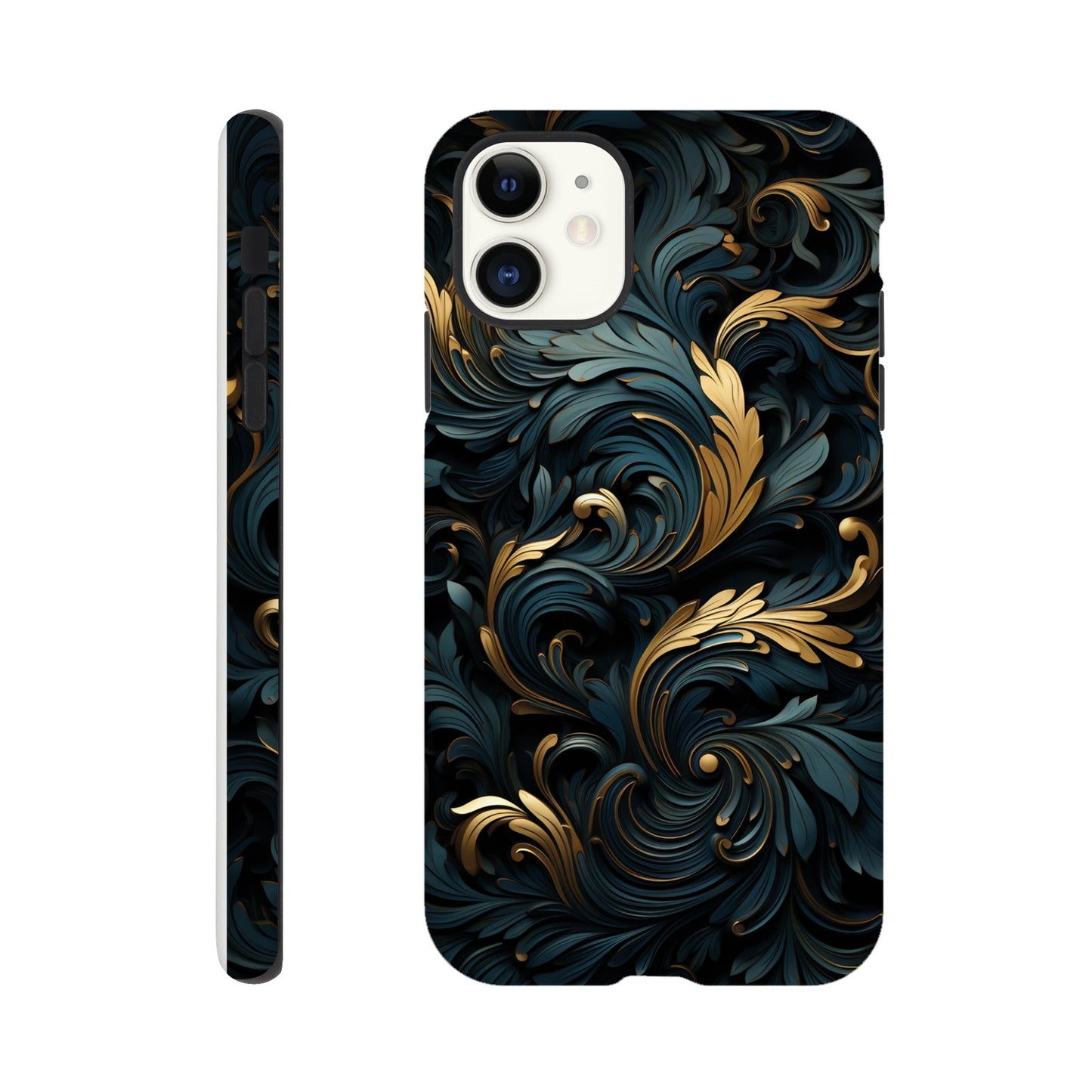 Black and gold art deco pattern- Phone Case sturdy