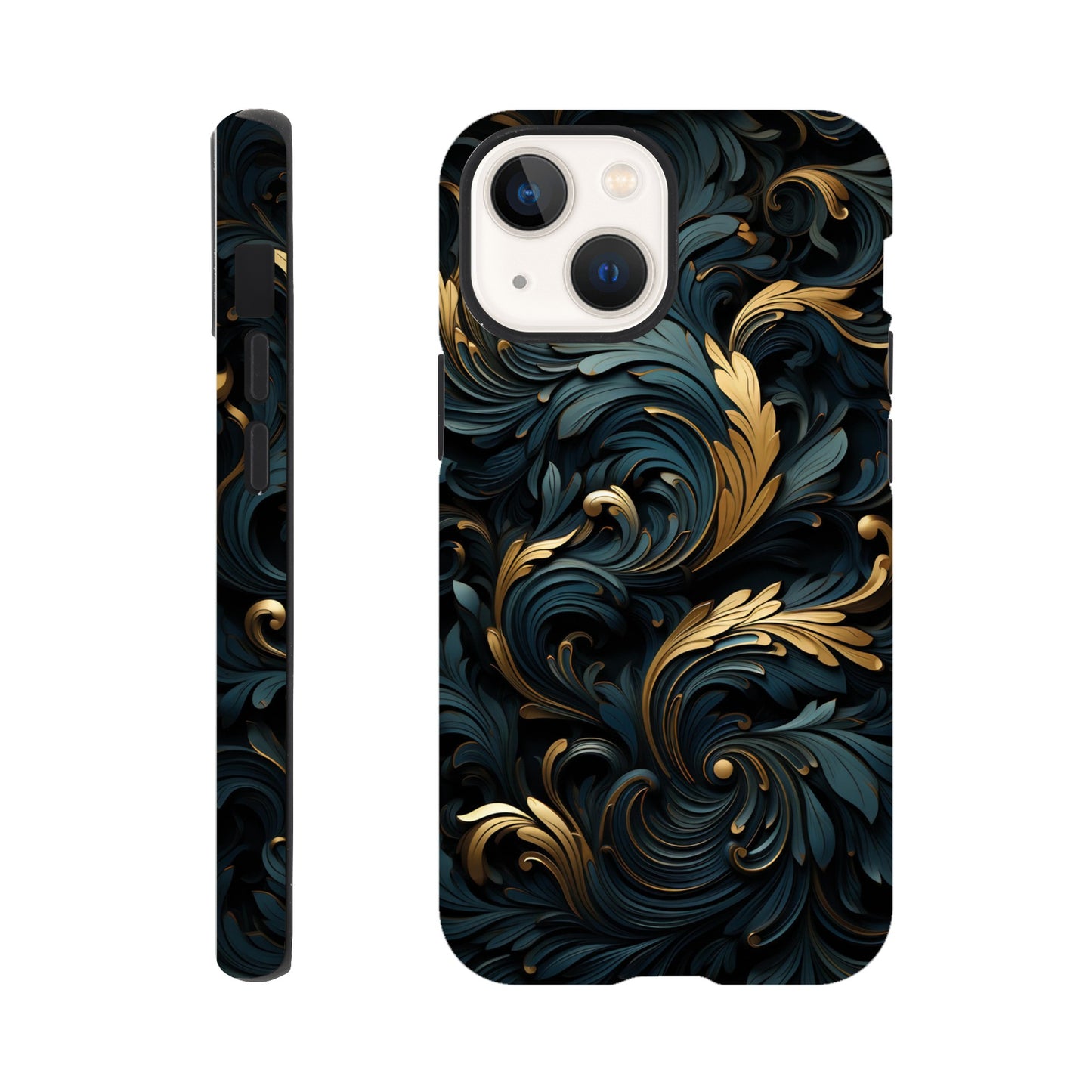 Black and gold art deco pattern- Phone Case sturdy