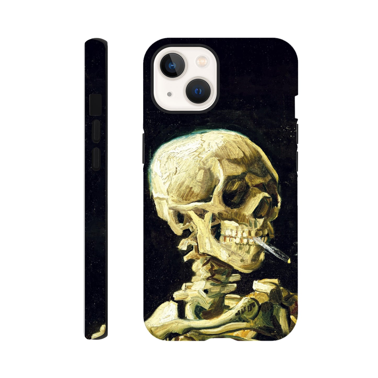 Head of a skeleton with a burning cigarette By Vincent Van Gogh - Phone case sturdy