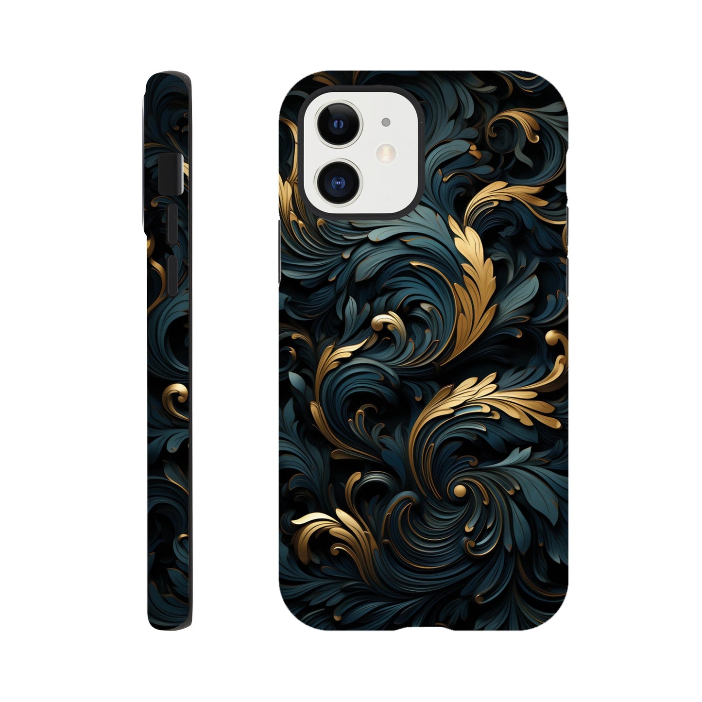 Black and gold art deco pattern- Phone Case sturdy