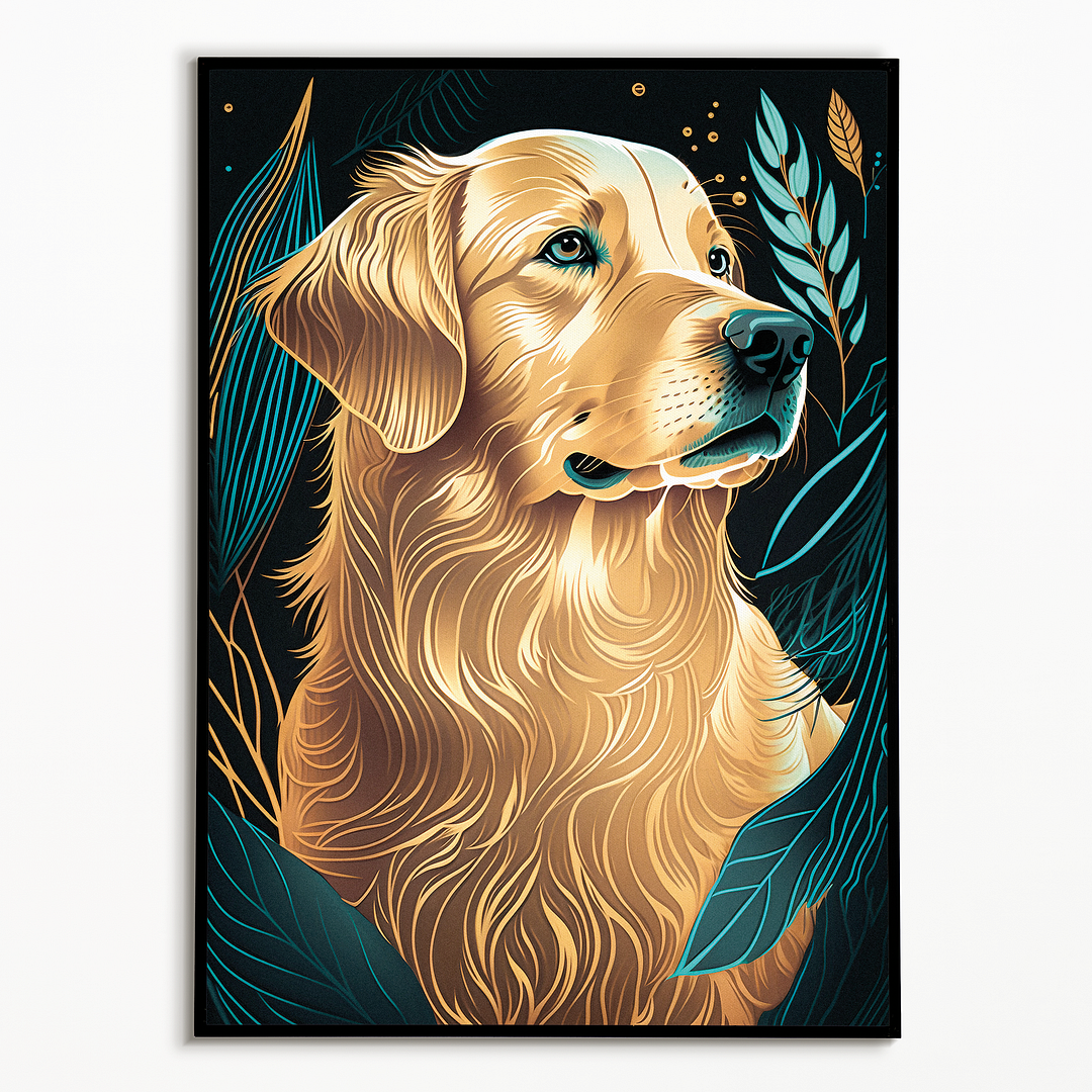 Proud golden retriever - Art Print
