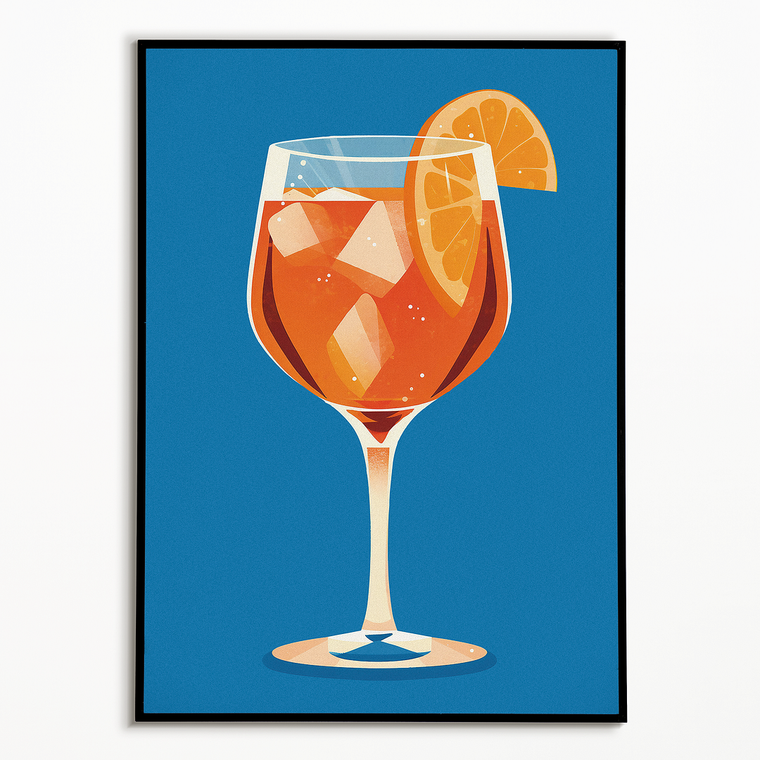 Aperol Spritz (Blue) - Art Print