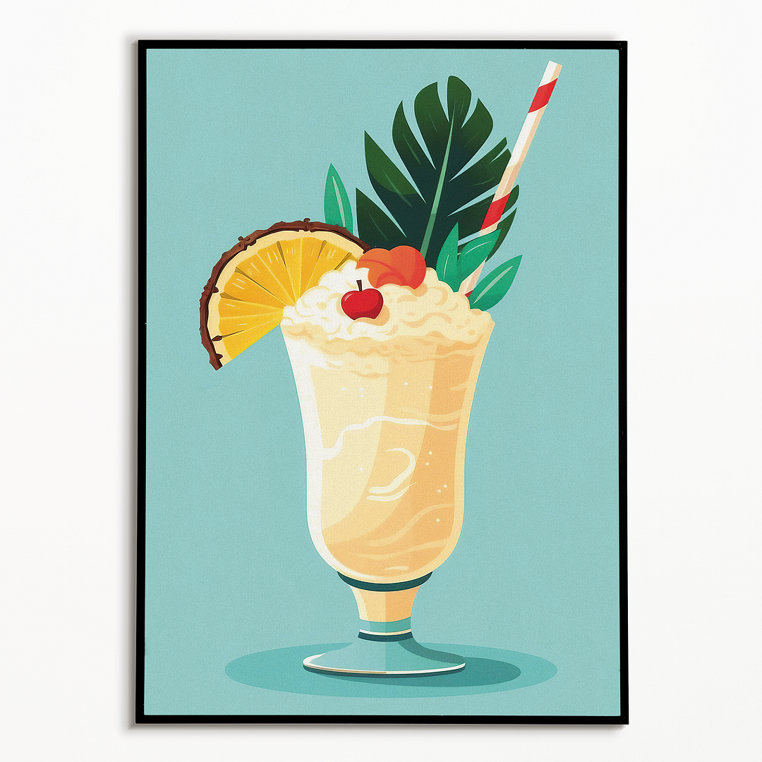 Pina colada (Light blue) - Art Print