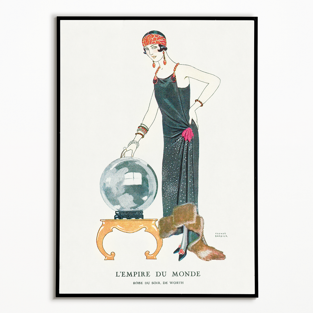 L'Empire du monde: Robe du soir, de Worth - Art Print