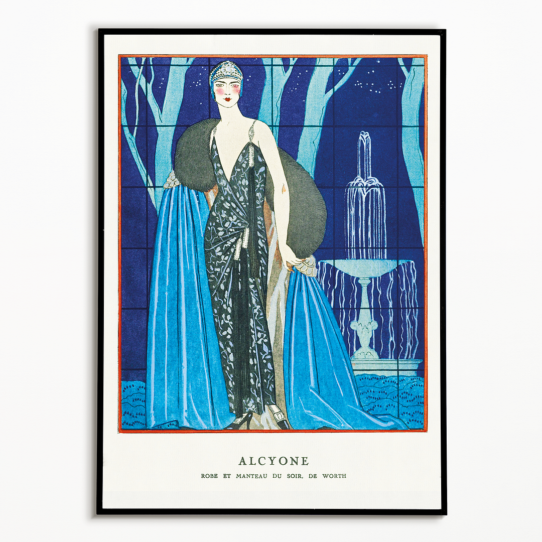 Alcyone / Robe et manteau du soir, de Worth - Art Print